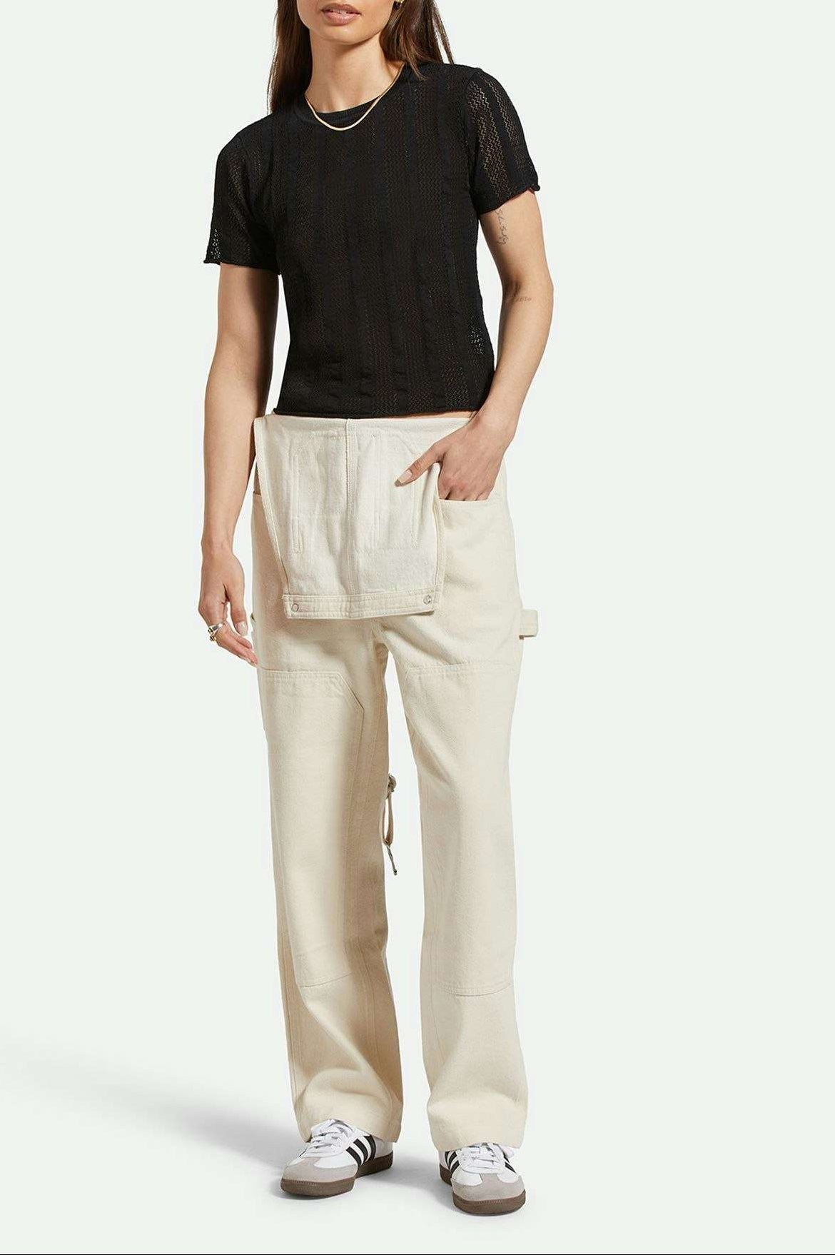 Women's Lifestyle 1 | Sheer S/S Knit Top - Black