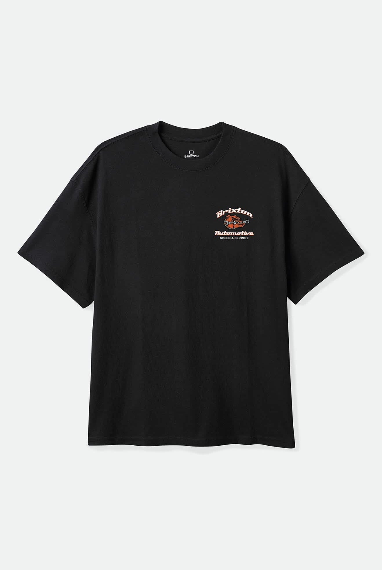 Men's Brewster Oversized T-Shirt in the color Black - Front Product Laydown Image