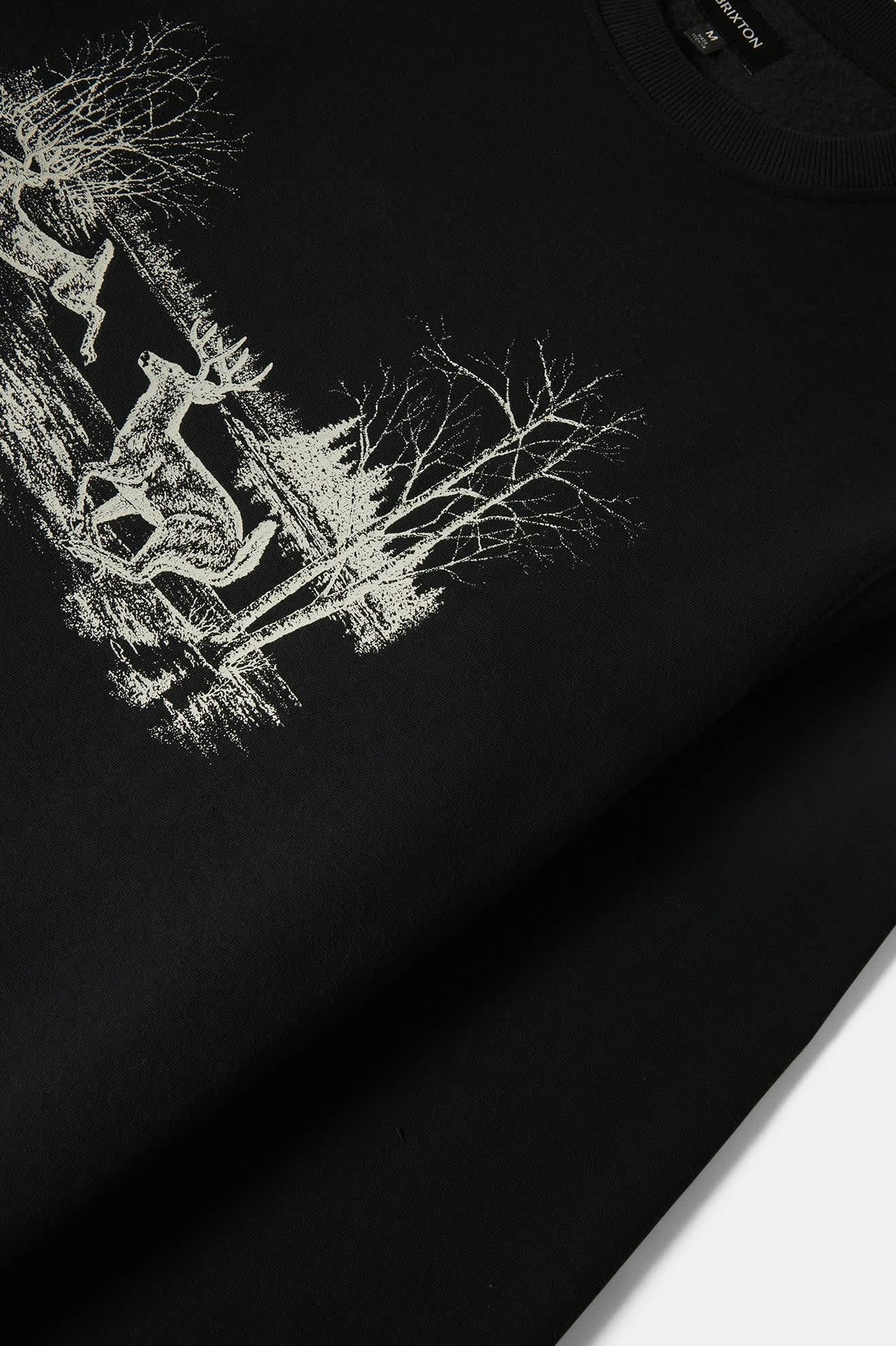 Men's Gallop Crew in the color Black - Additional Laydown image