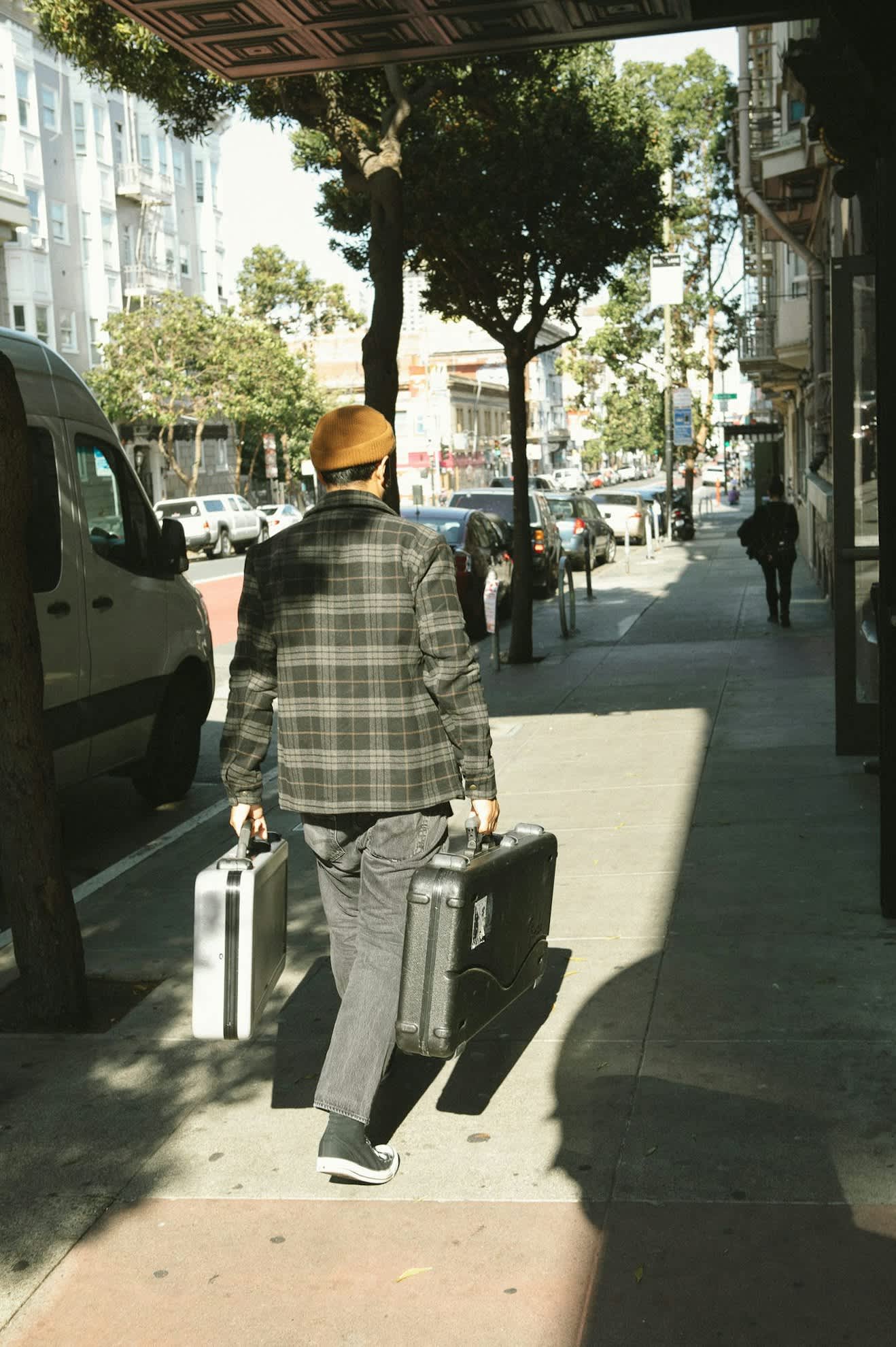 Men's Shop Menswear Chore Coat in the color Black/Charcoal Plaid - Additional Fit image