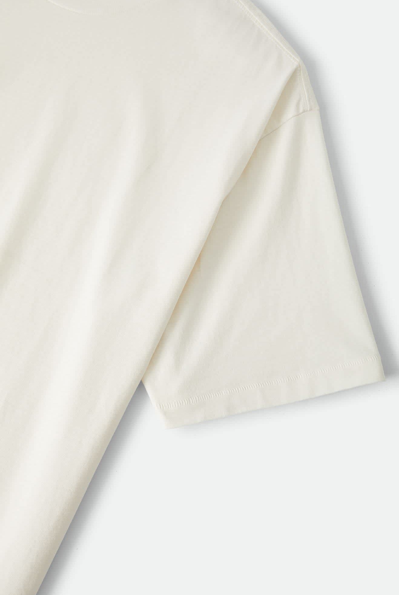 Men's Brixton Baseline Relaxed T-Shirt in the color Off White Vintage Wash - Additional Laydown image