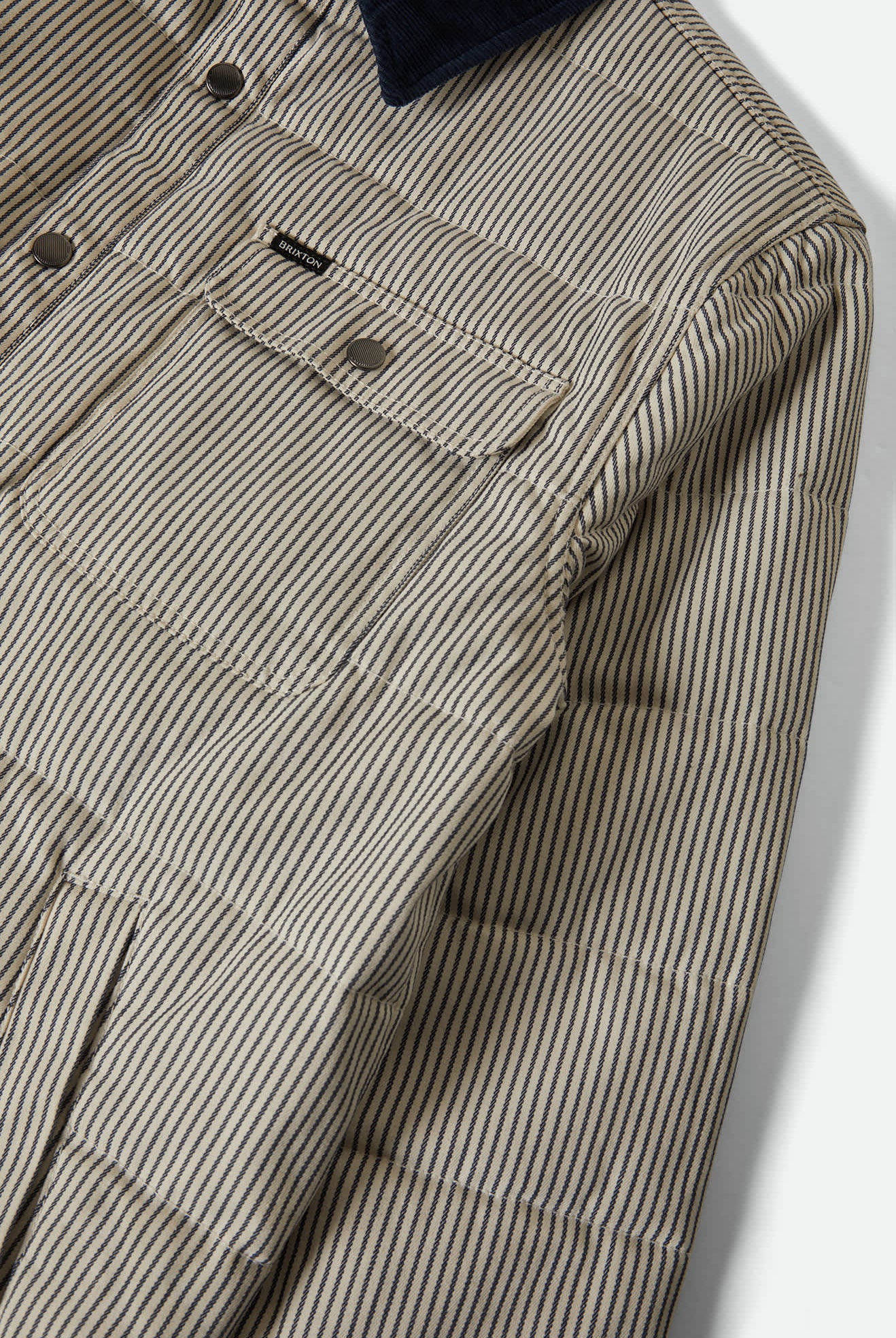 Men's Cass Jacket in the color Whitecap/Mood Indigo Hickory S - Additional Laydown image