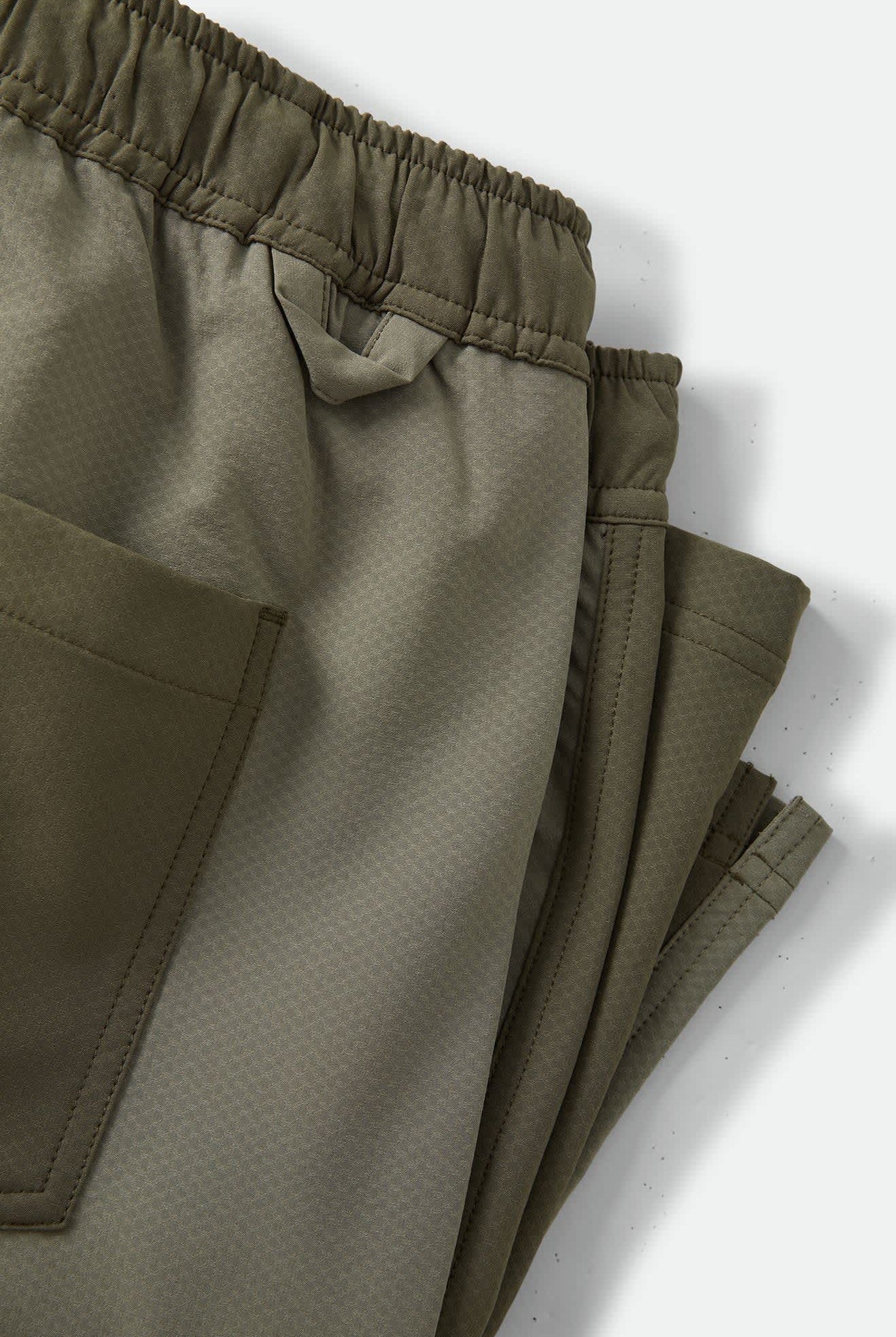 Men's Journey Active Short in the color Dark Olive/Olive Surplus - Additional Laydown image