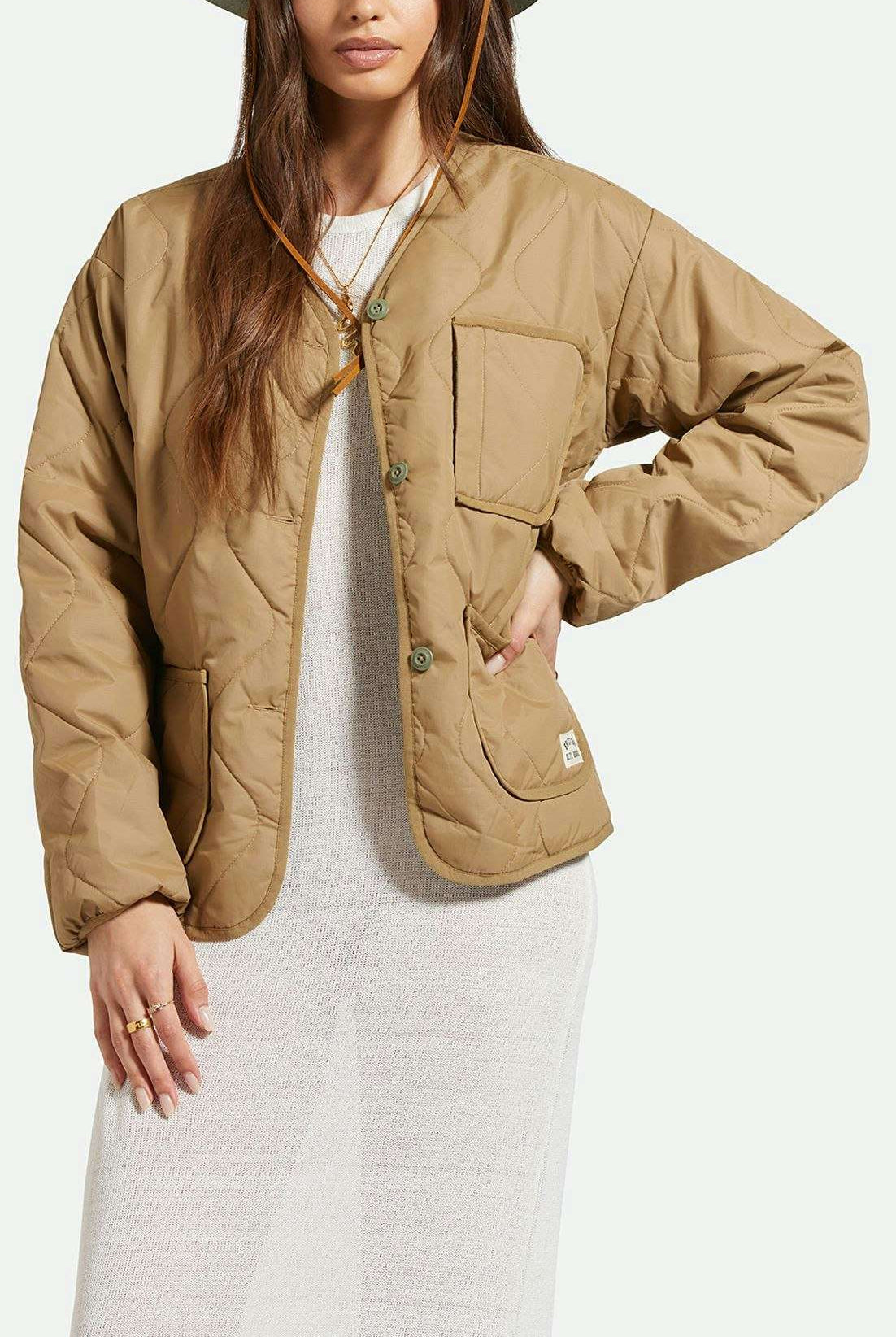 Women's Front Fit | Delilah Quilted Jacket - Khaki