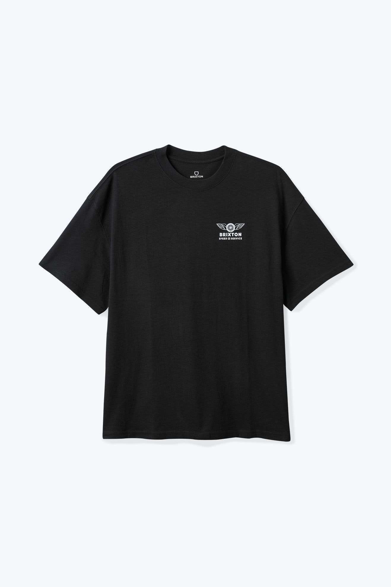 Brixton Men's Spoke Heavyweight Relaxed T-Shirt - Black Classic Wash | Main