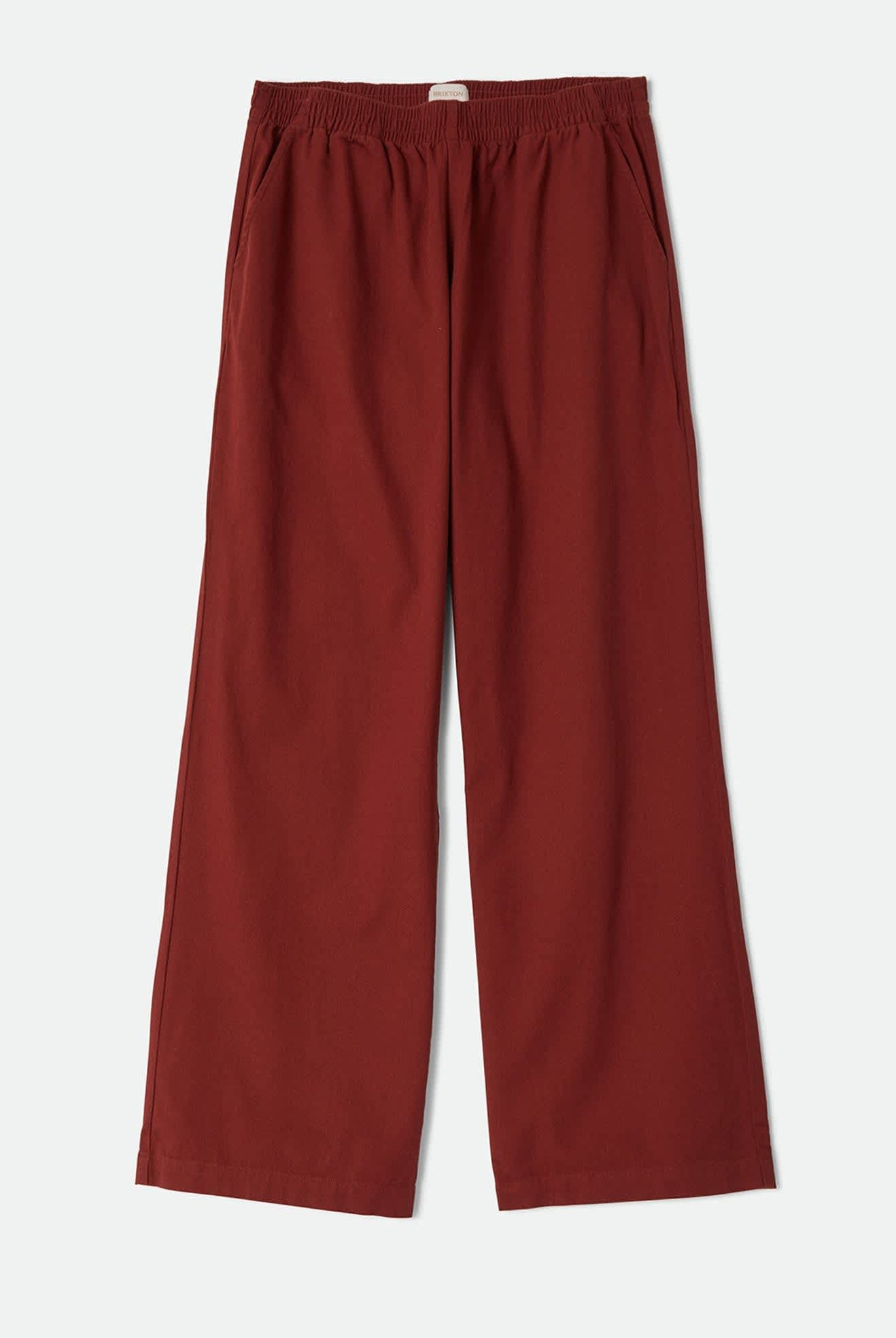 Women's Lounge Pant in the color Dark Brick - Front Product Laydown Image