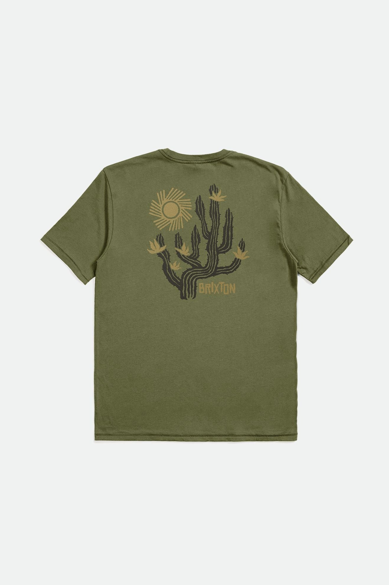 Brixton Men's Valley S/S Tailored Tee - Sea Kelp | Back