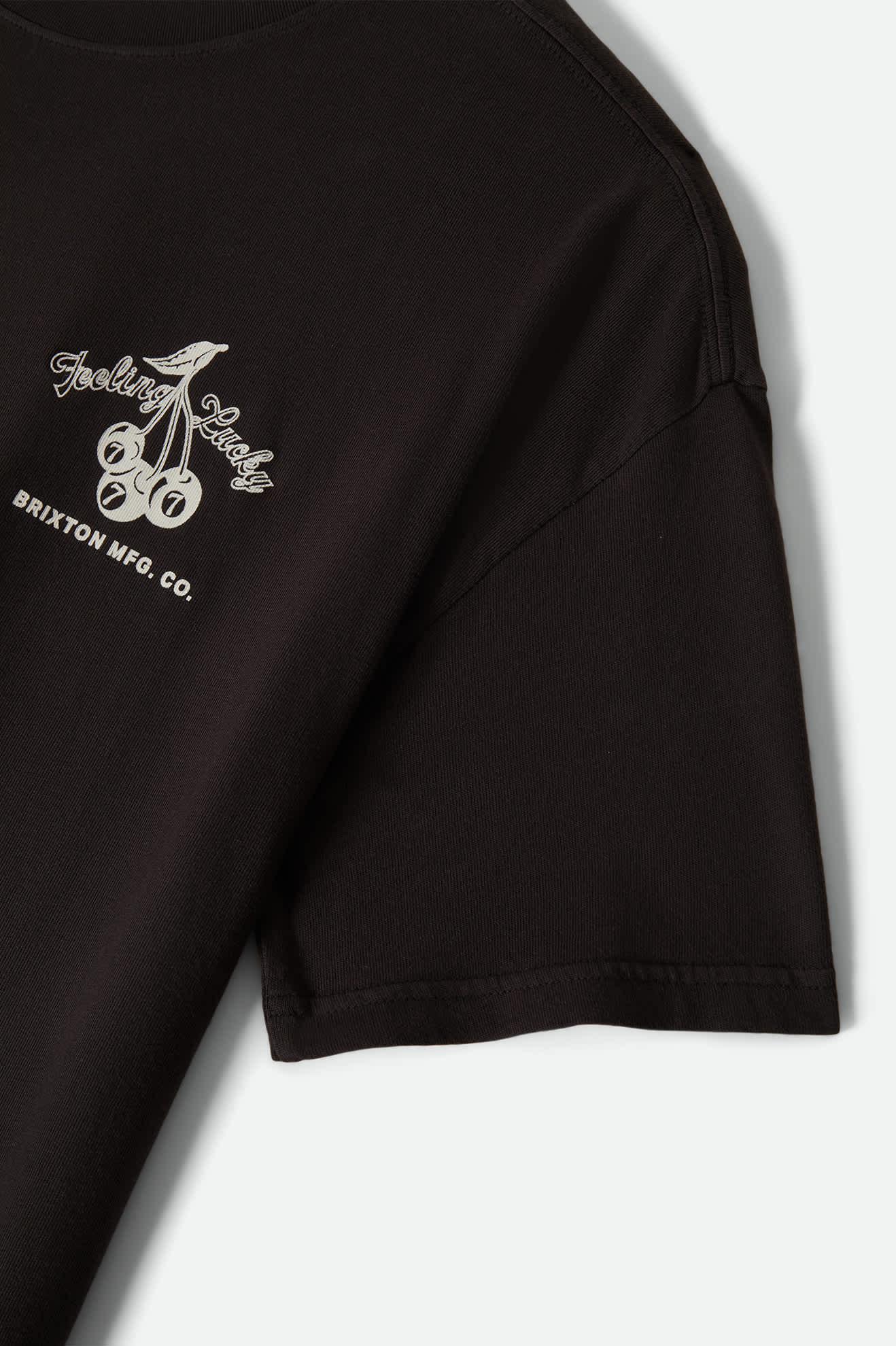 Women's Feeling Lucky Oversized Boyfriend T-Shirt in the color Black - Additional Laydown image