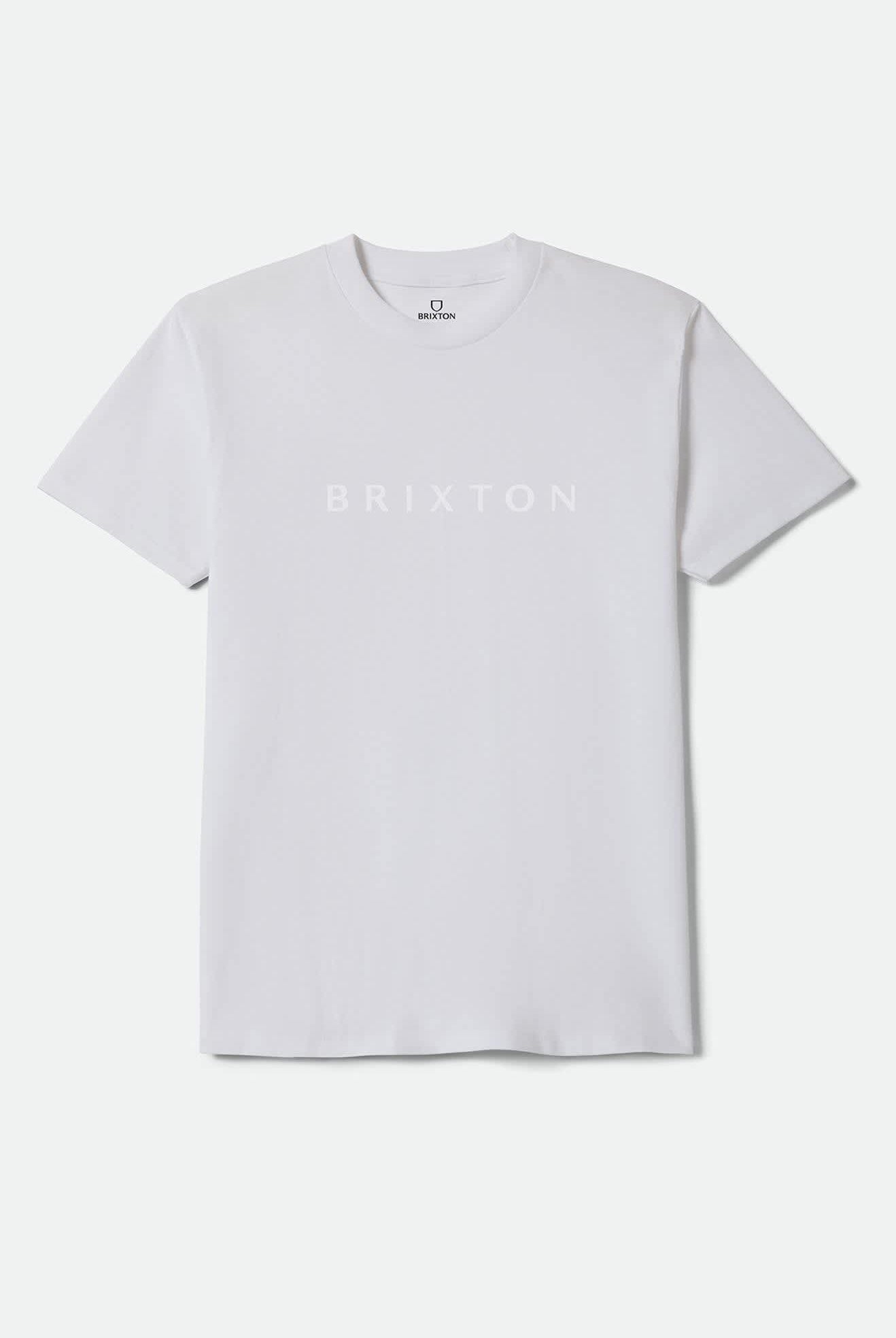 Men's Alpha Line Standard T-Shirt in the color White - Front Product Laydown Image