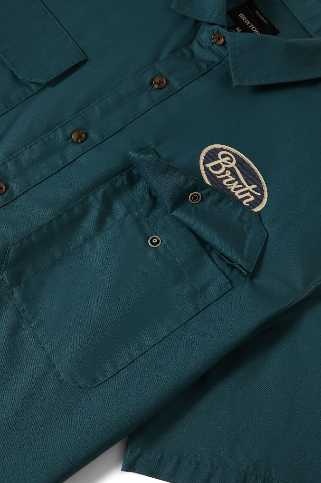 Men's Mechanics Cru S/S Shirt in the color Night Sage - Additional Laydown image