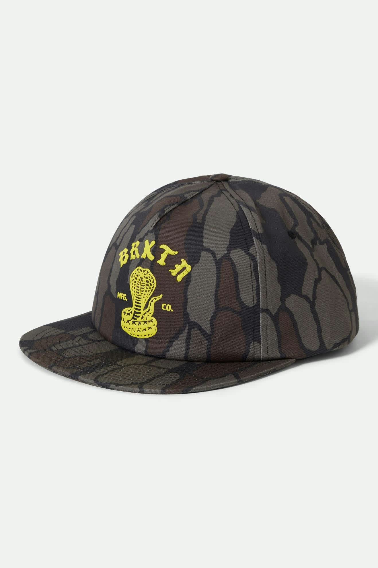 Unisex Darver Snapback in the color Bark Camo - Front Product View