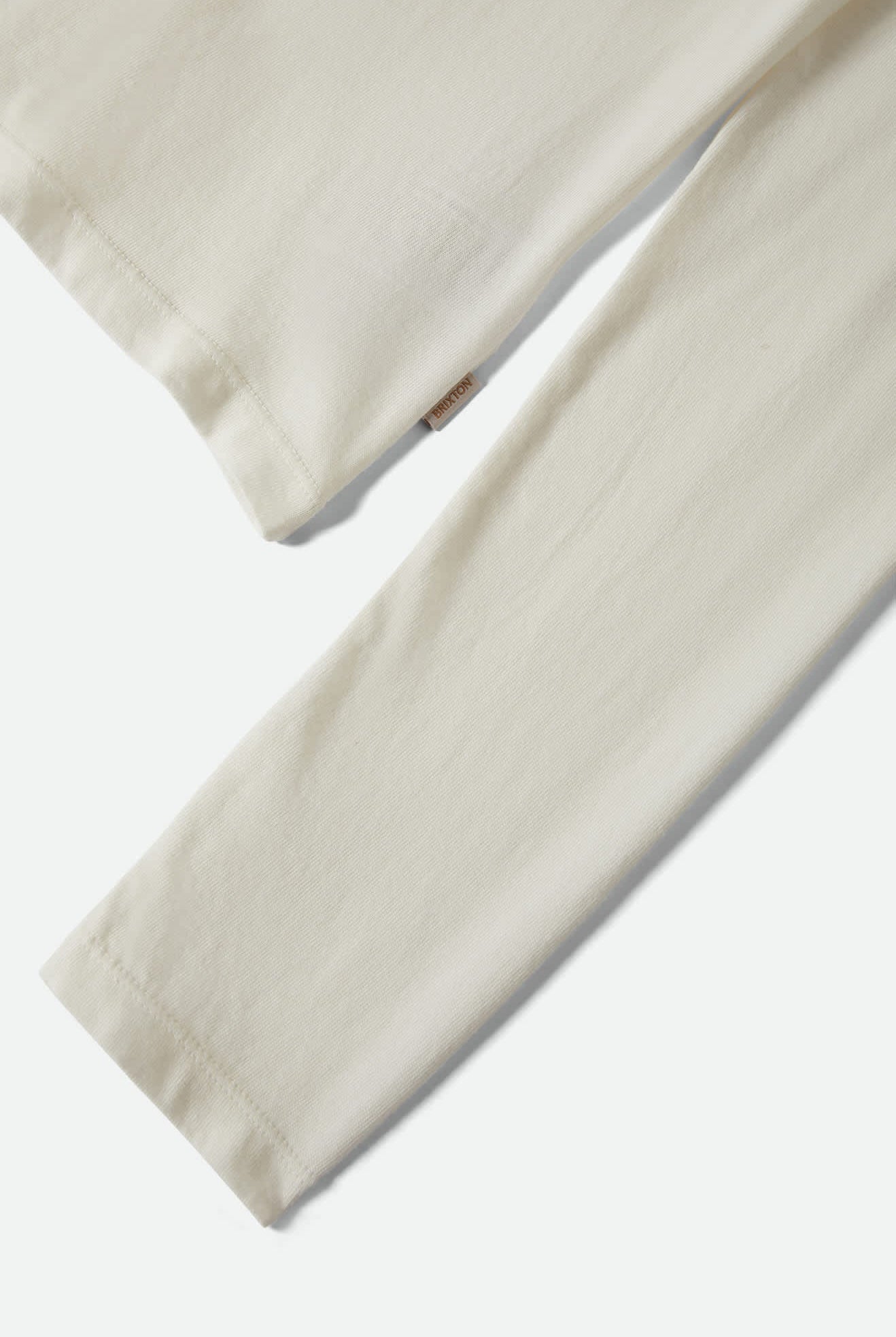Women's Carefree Organic Garment Dye Slim L/S T-Shirt in the color Off White - Additional Laydown image