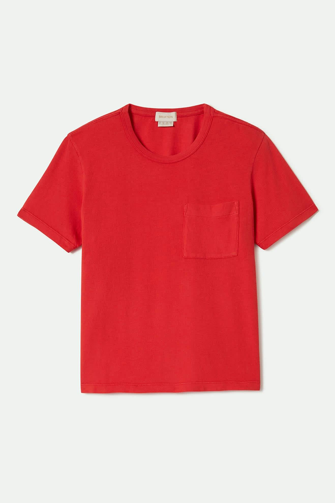 Women's Carefree Organic Garment Dye Perfect T-Shirt in the color Crimson - Front Product View