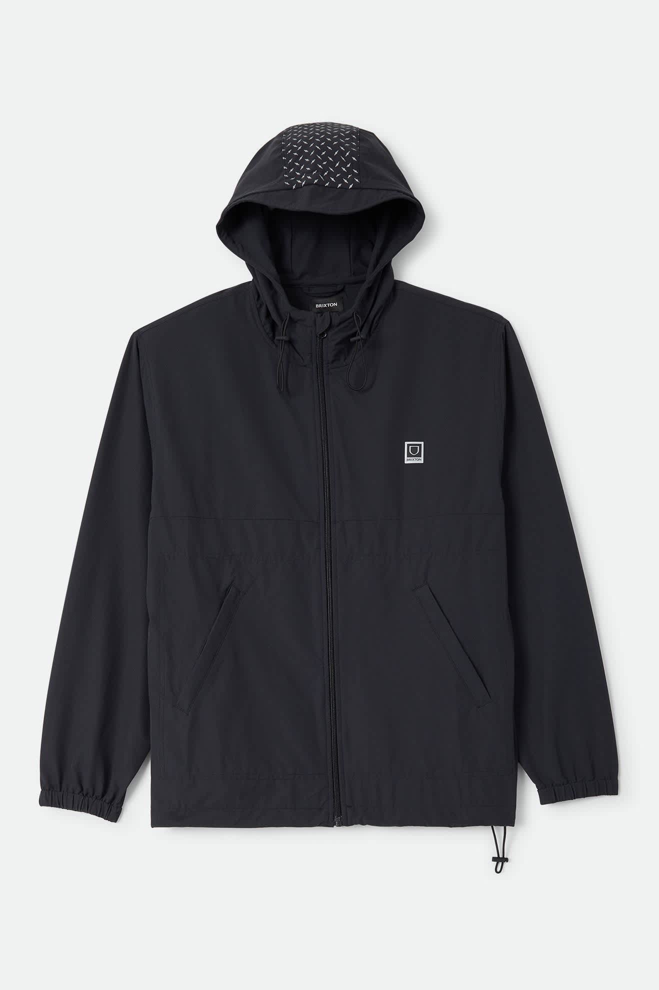 Men's Journey Zip Jacket in the color Black - Front Product Laydown Image