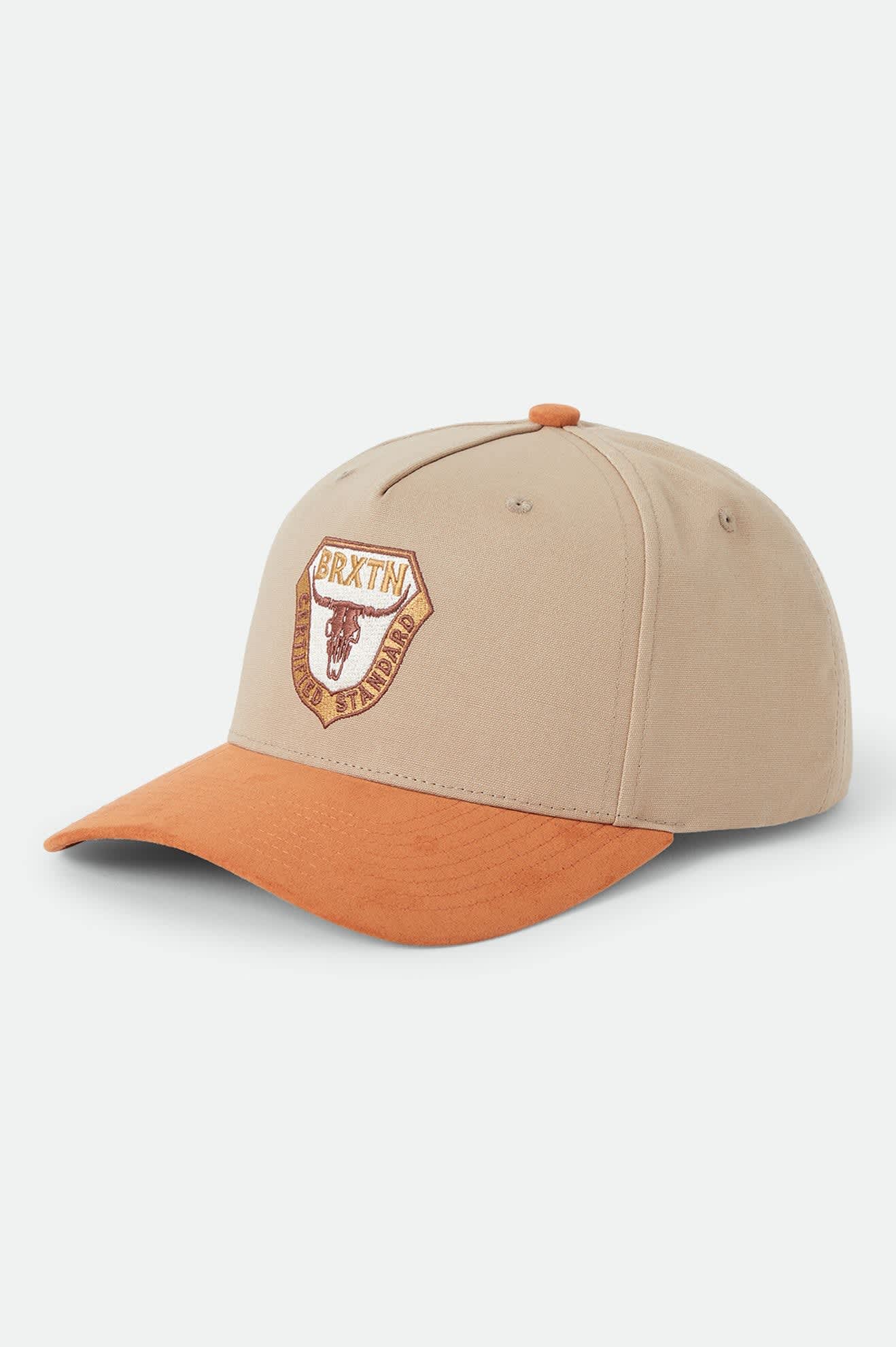 Unisex Fraser Snapback in the color Olive Stone - Front Product Laydown Image
