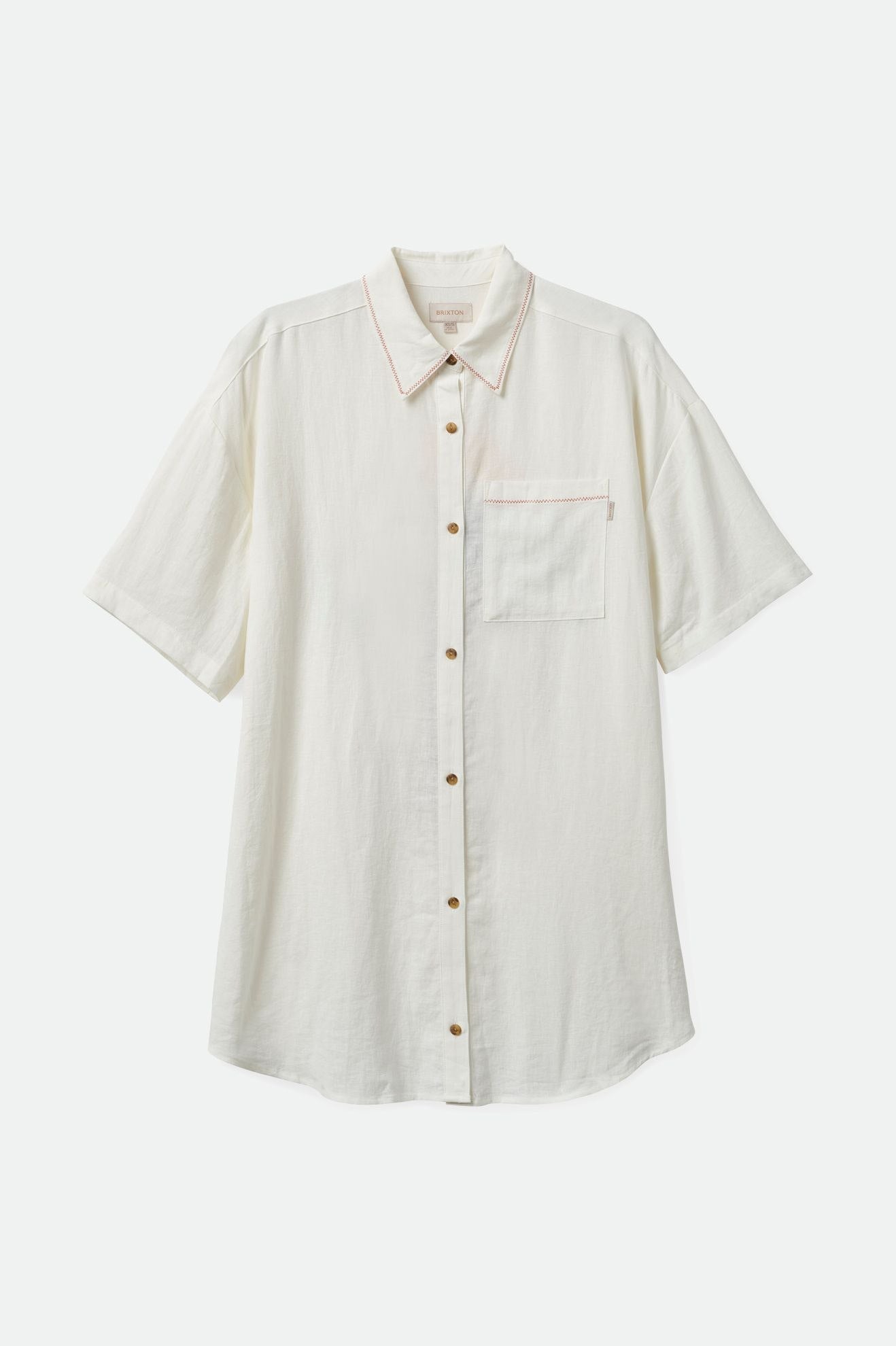 Brixton Women's Condesa Linen Shirtdress - Off White | Profile