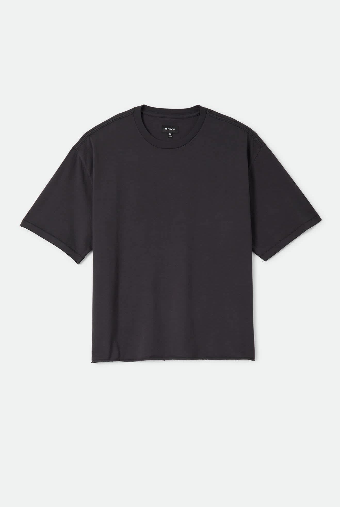 Men's Brixton Baseline Relaxed T-Shirt in the color Black - Front Product Laydown Image