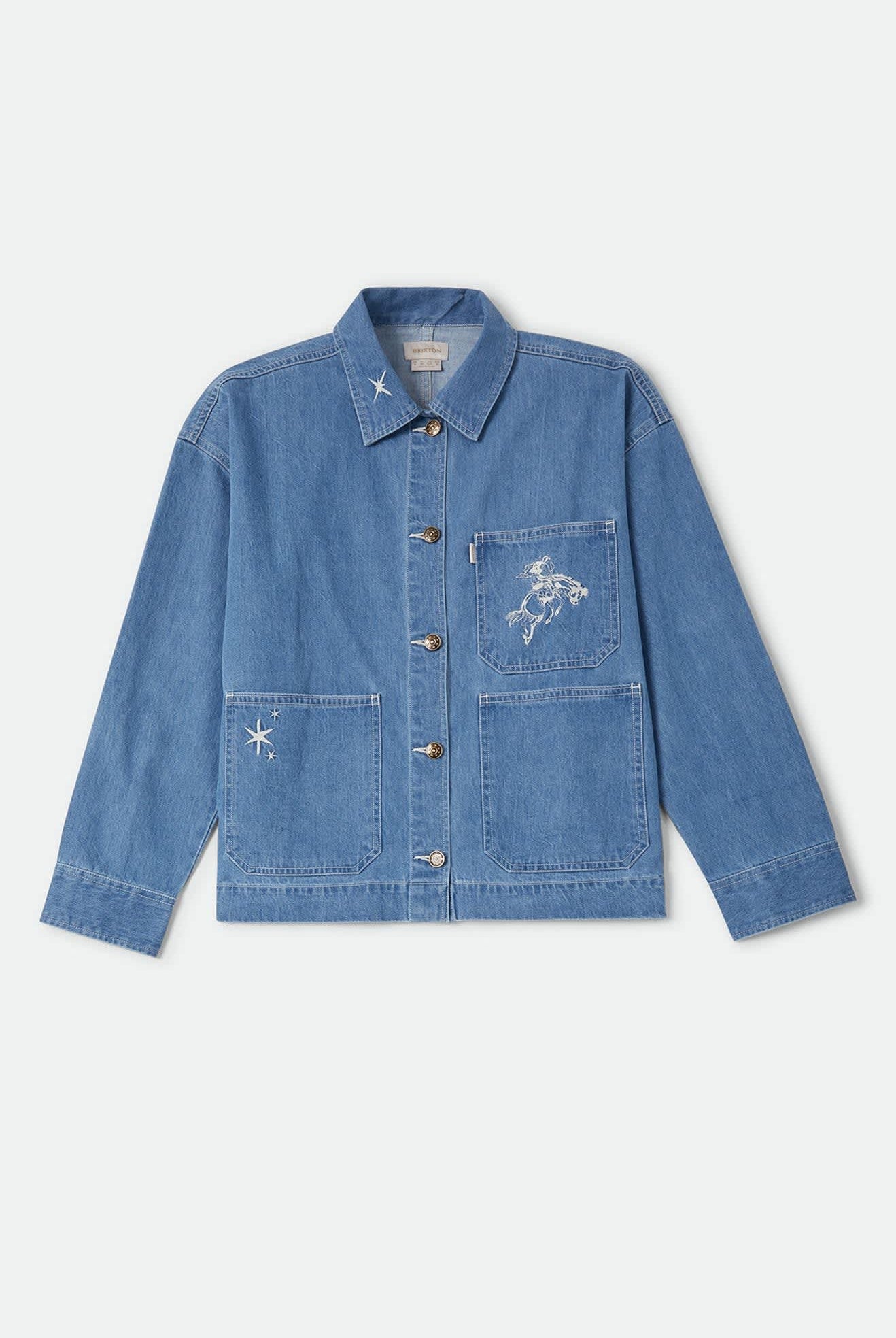 Women's Barn Jacket in the color Light Stone Wash - Front Product Laydown Image