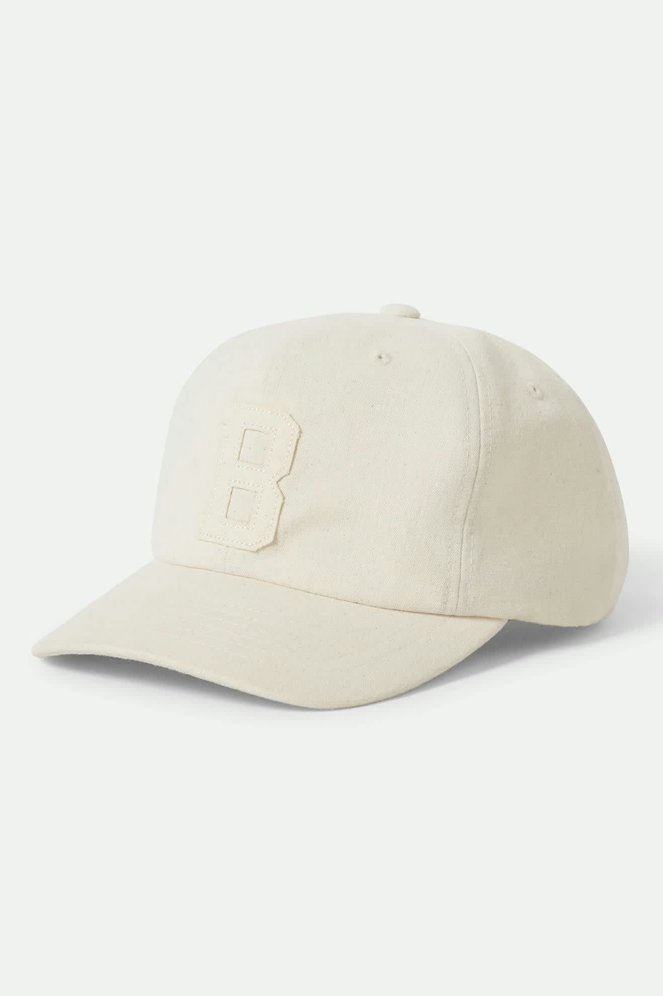 Unisex Big B Adjustable Hat in the color Egret White Canvas - Front Product View