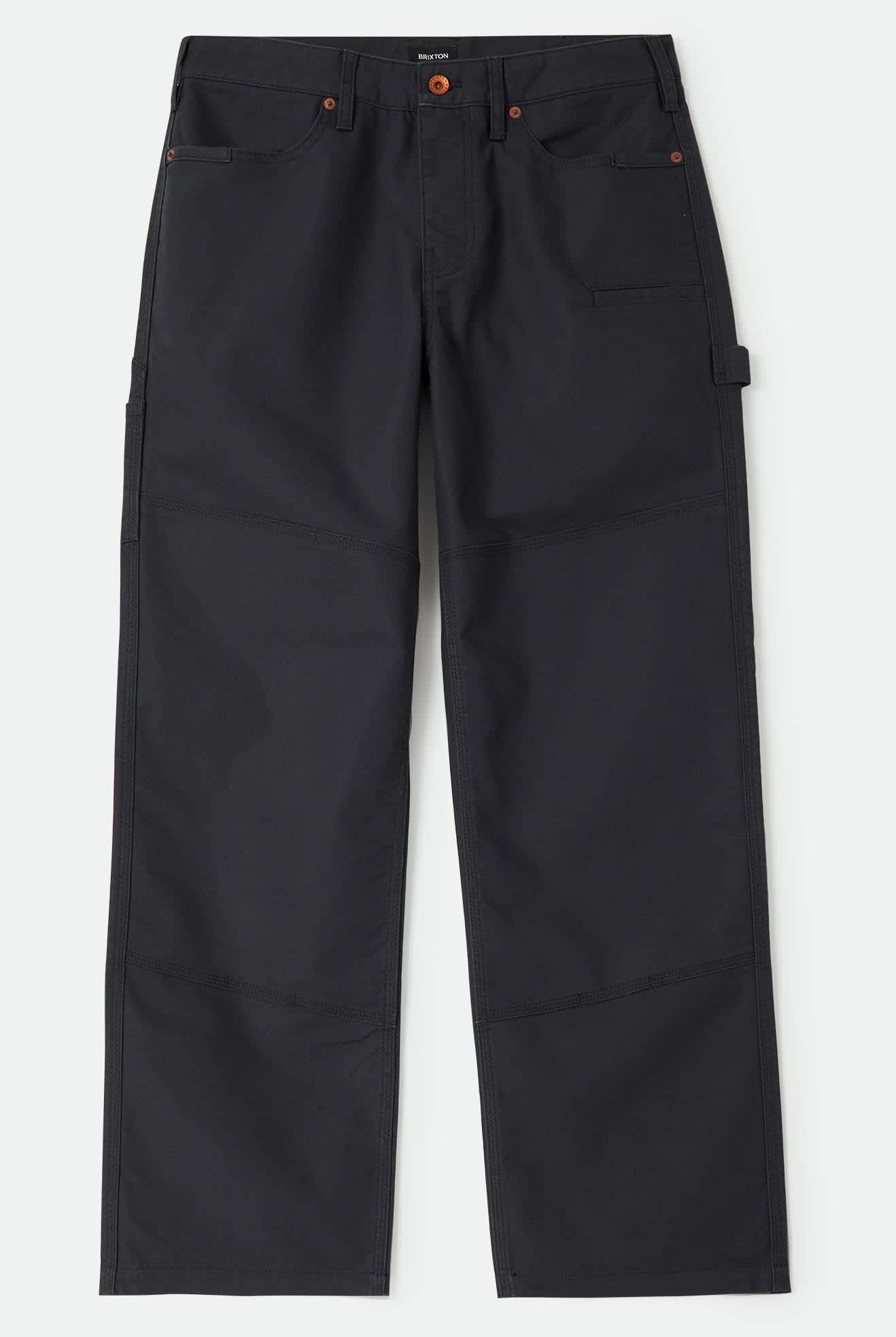 Men's Builders Carpenter Pant in the color Black - Front Product Laydown Image
