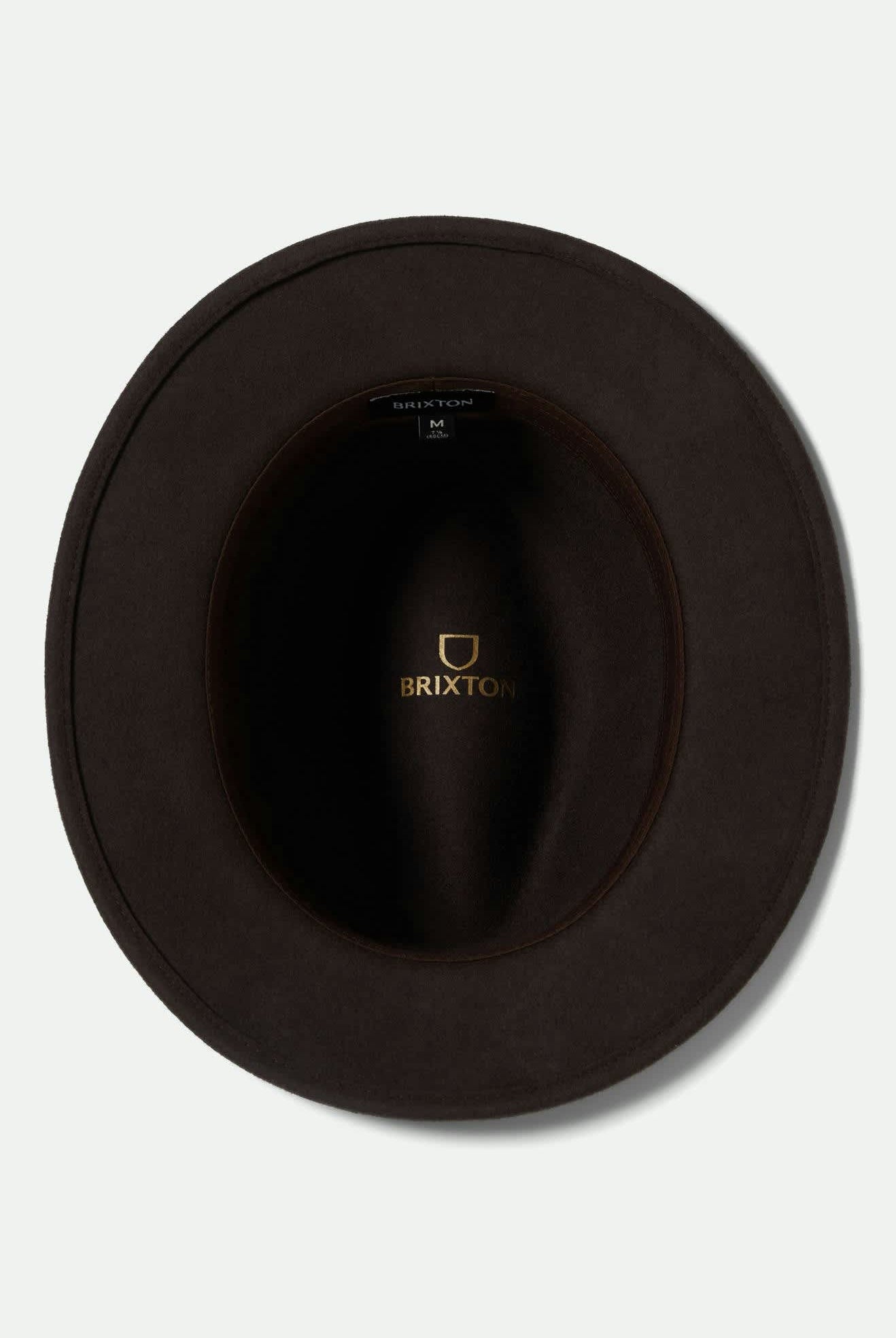 Unisex Roma Fedora in the color Chocolate/Bronze - Additional Laydown image