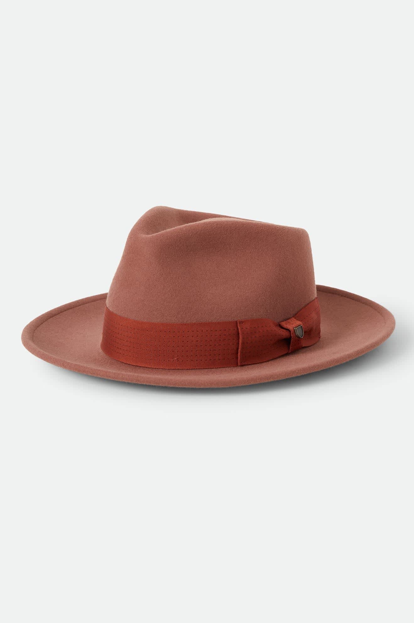 Unisex Eames Fedora in the color Teak/Caramel - Front Product Laydown Image