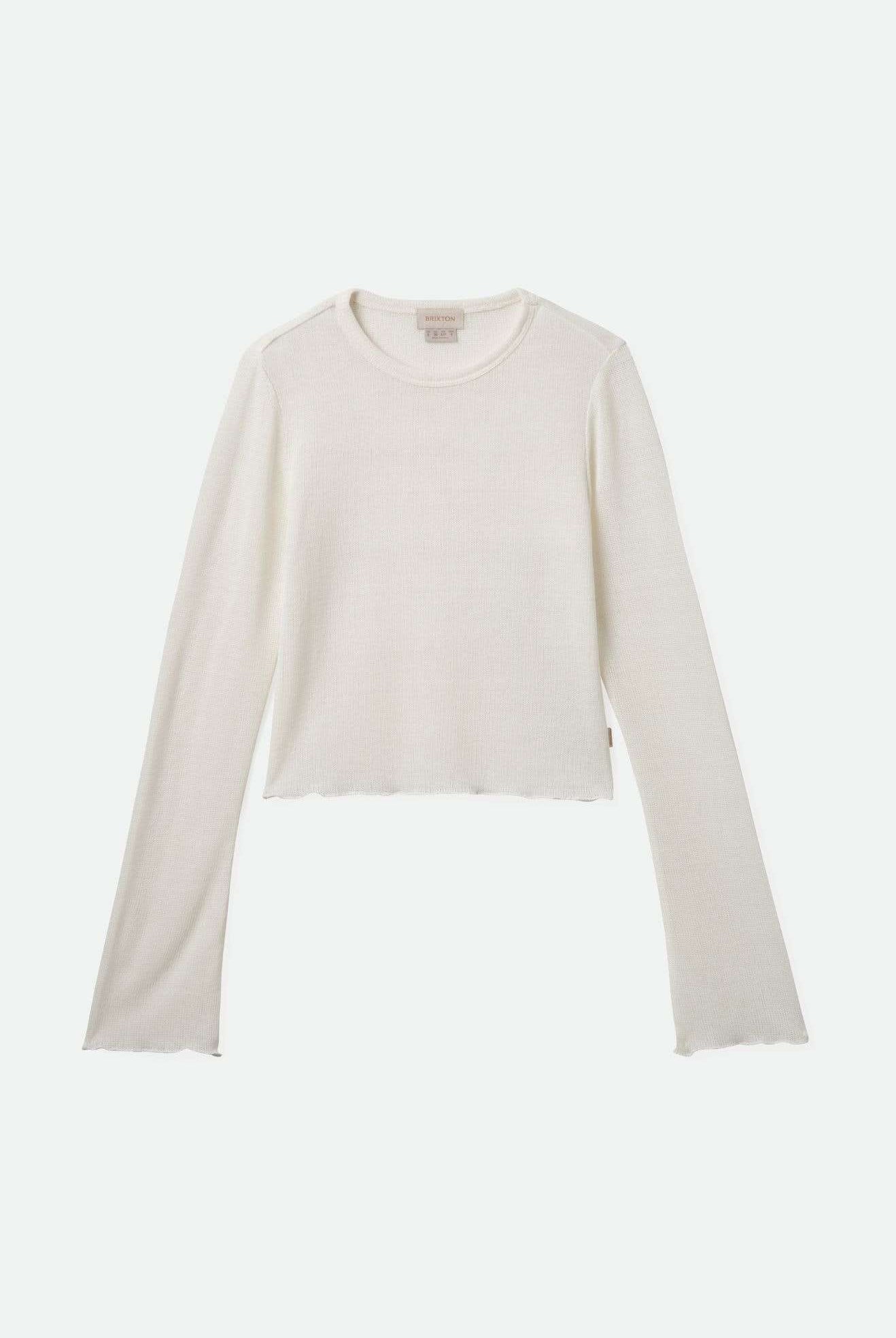 Brixton Women's Sheer L/S Knit Top - Off White | Main