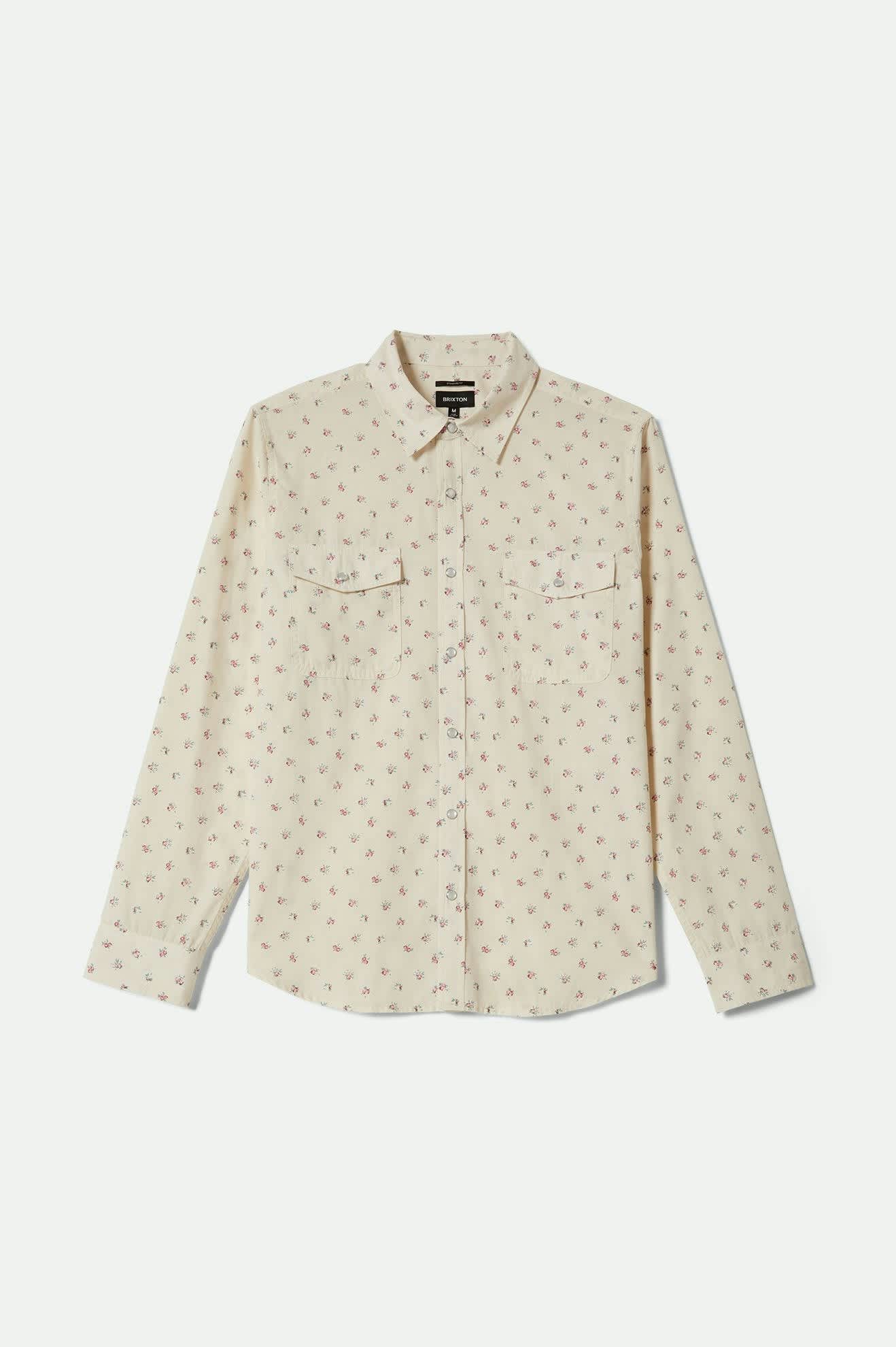 Men's Wayne Western L/S Shirt in the color Whitecap - Front Product View