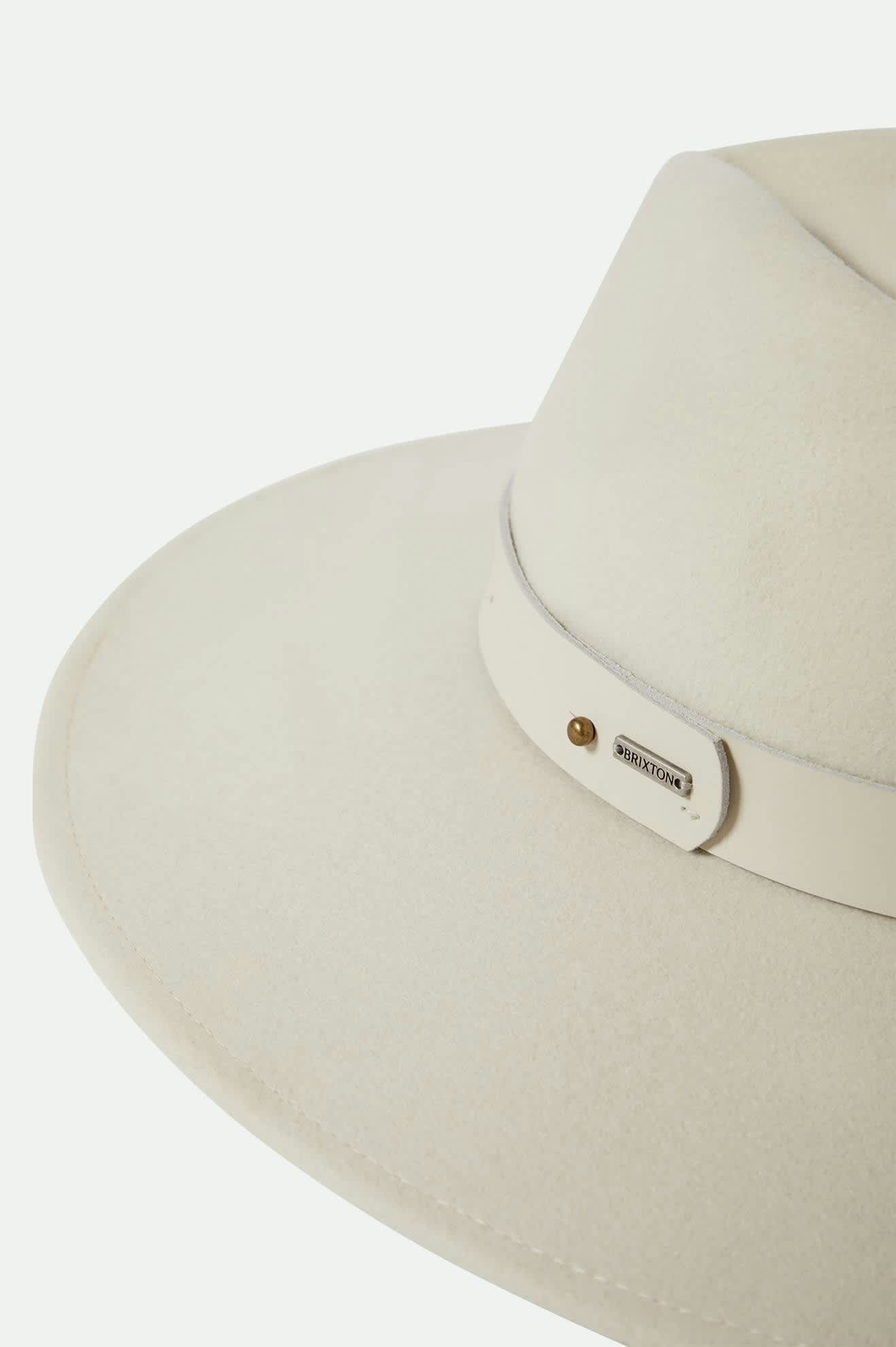 Women's Eleanor Felt Packable Hat in the color Off White - Additional Laydown image