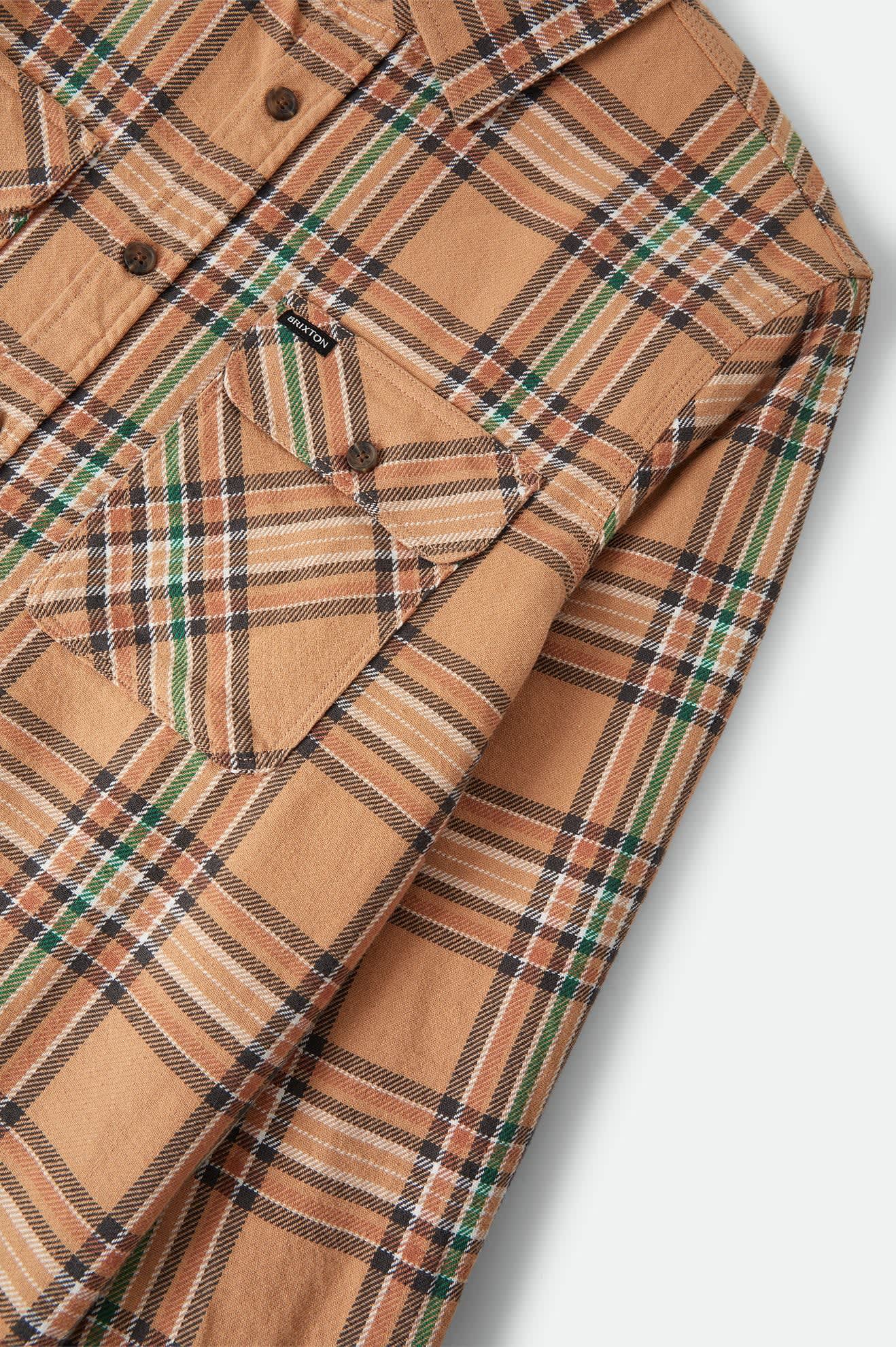 Men's Bowery Flannel in the color Khaki/Multi - Additional Laydown image