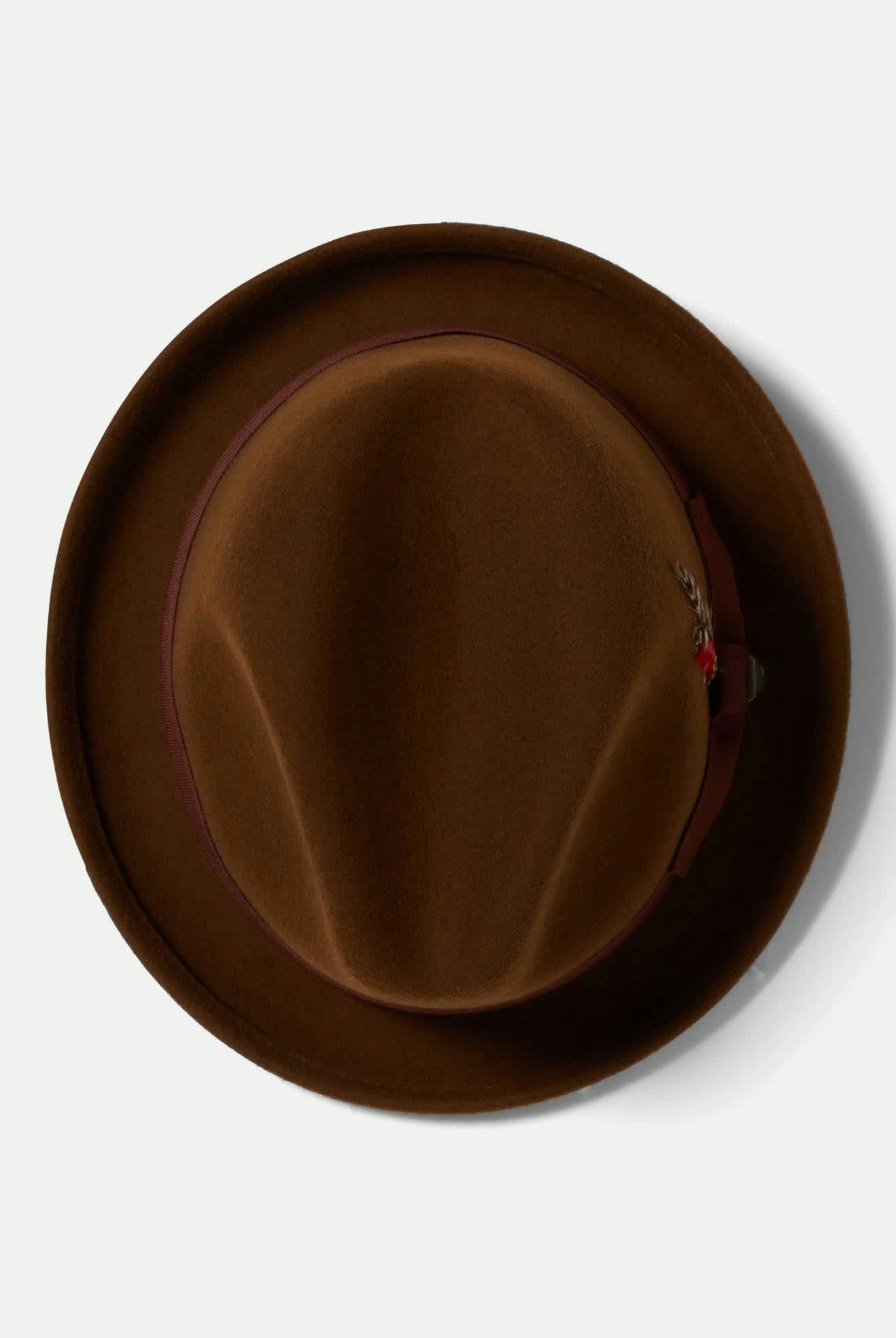 Unisex Gain Fedora in the color Coffee/Chestnut - Additional Laydown image