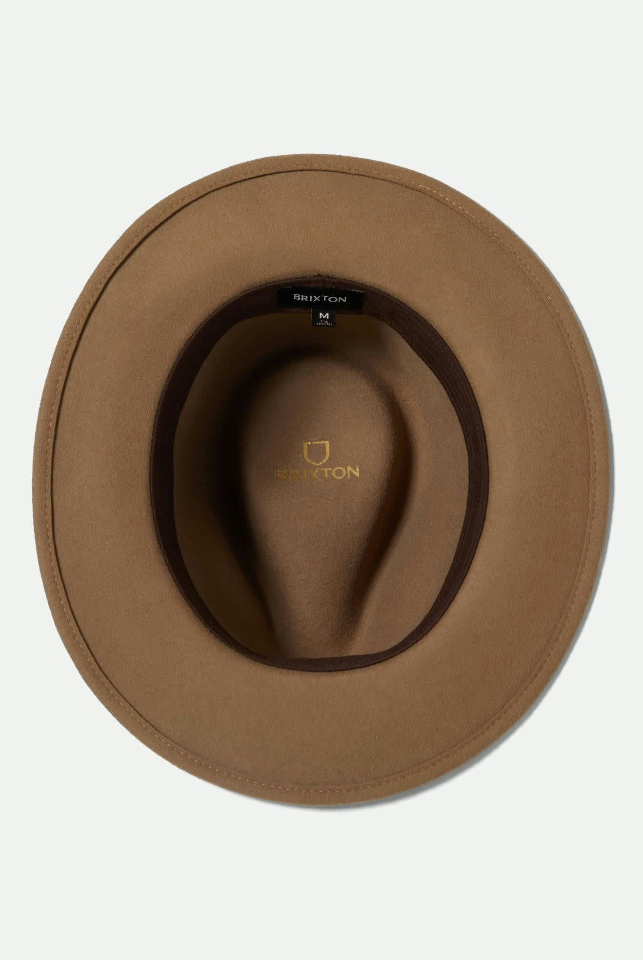 Unisex Messer Packable Fedora in the color Khaki/Khaki - Additional Laydown image