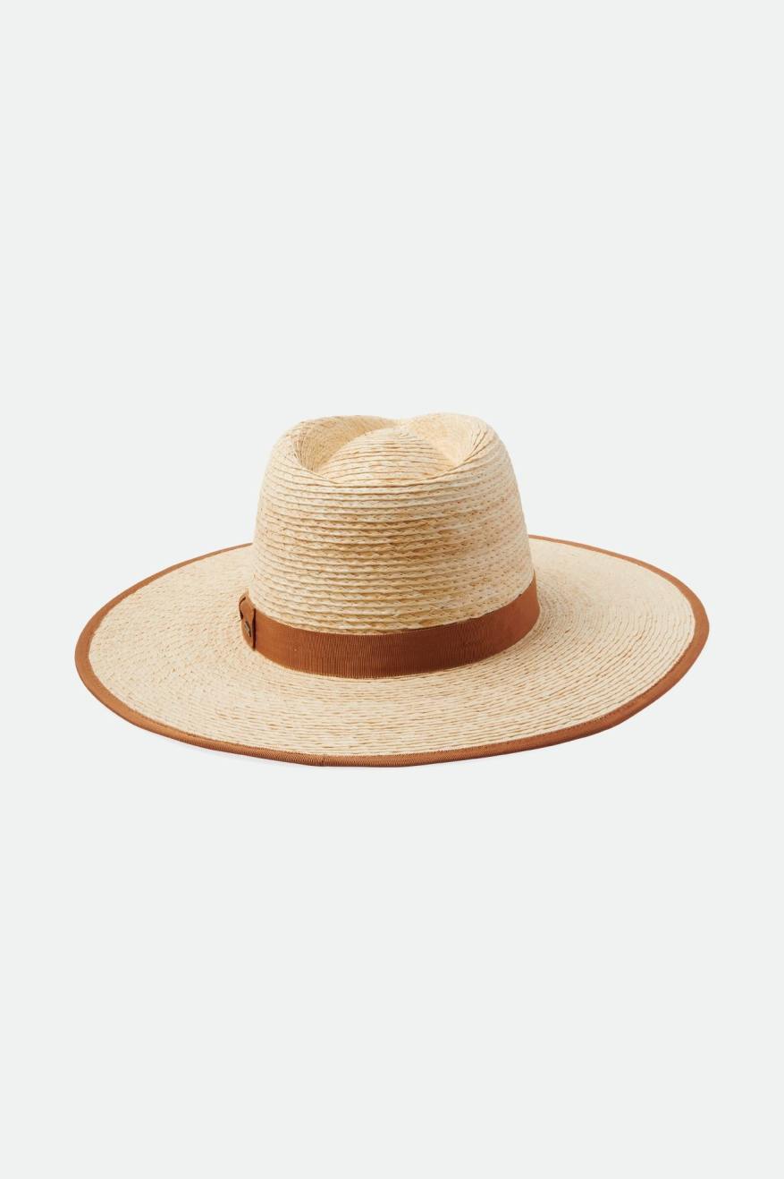 Back Laydown Image for Jo Straw Rancher Hat - Natural/Tan