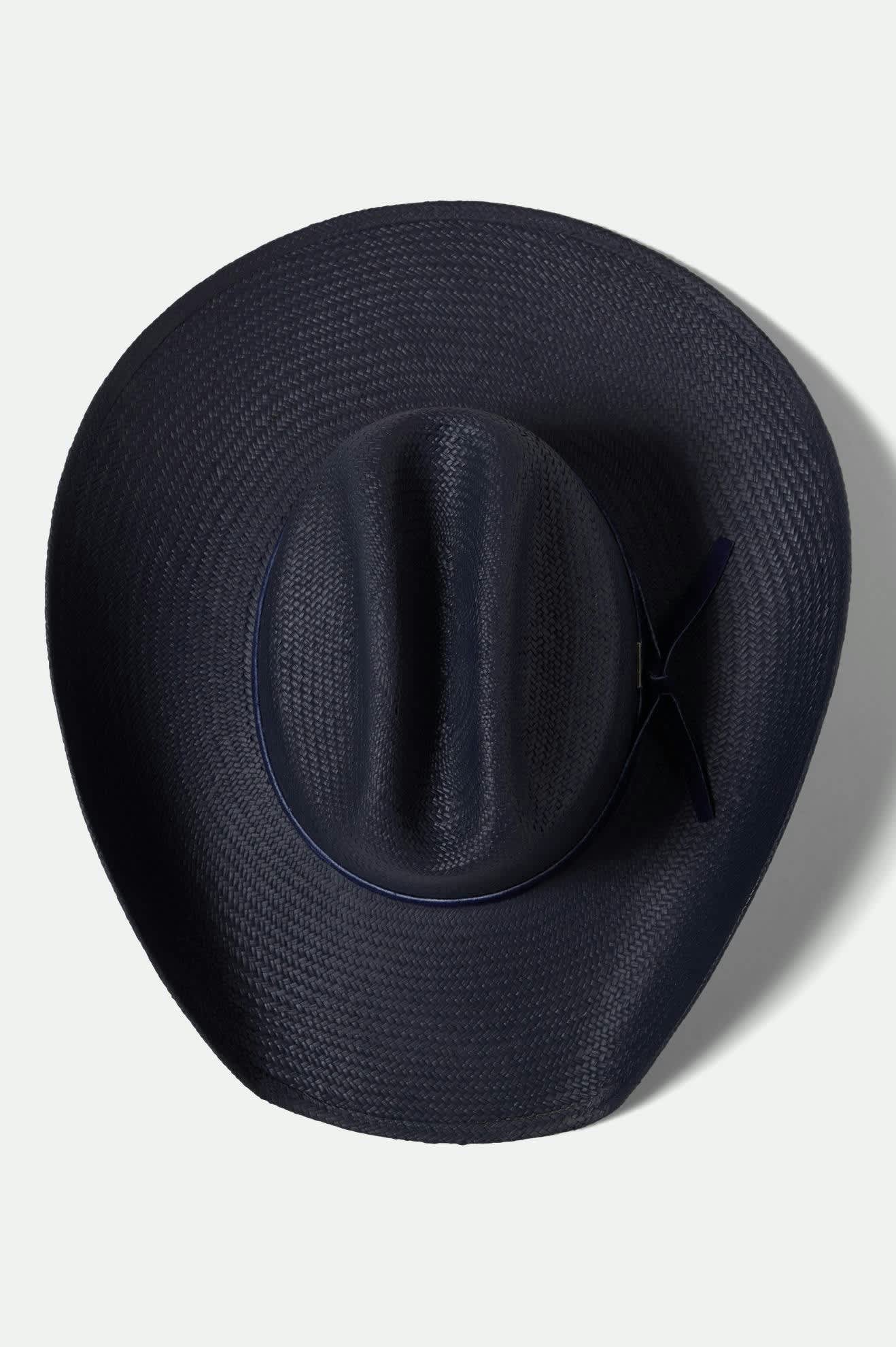 Unisex Laredo Panama Straw Cowboy Hat in the color Navy - Additional Laydown image