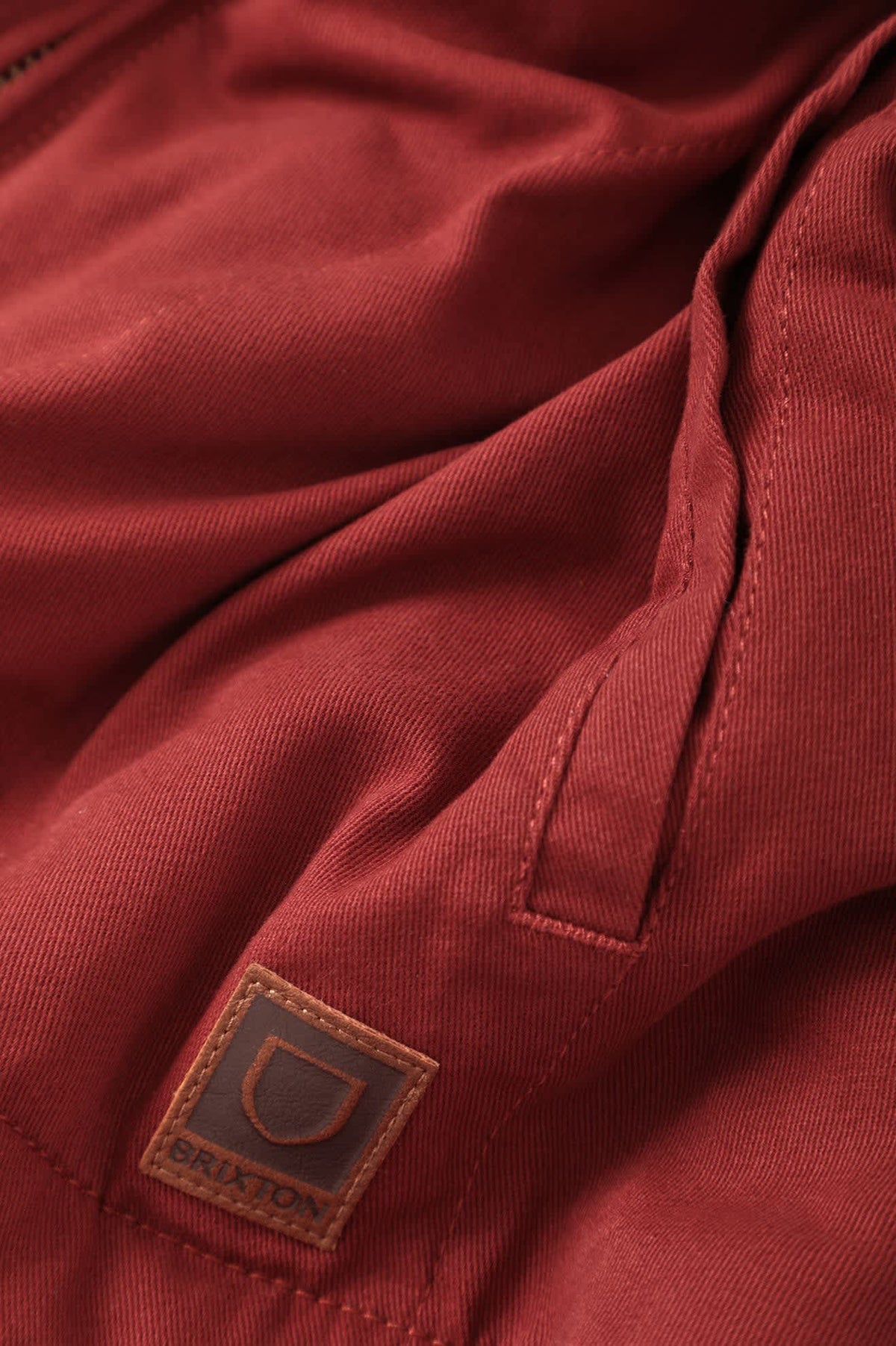 Men's Mechanic Garage Zip Lined Jacket in the color Dark Brick - Additional Laydown image
