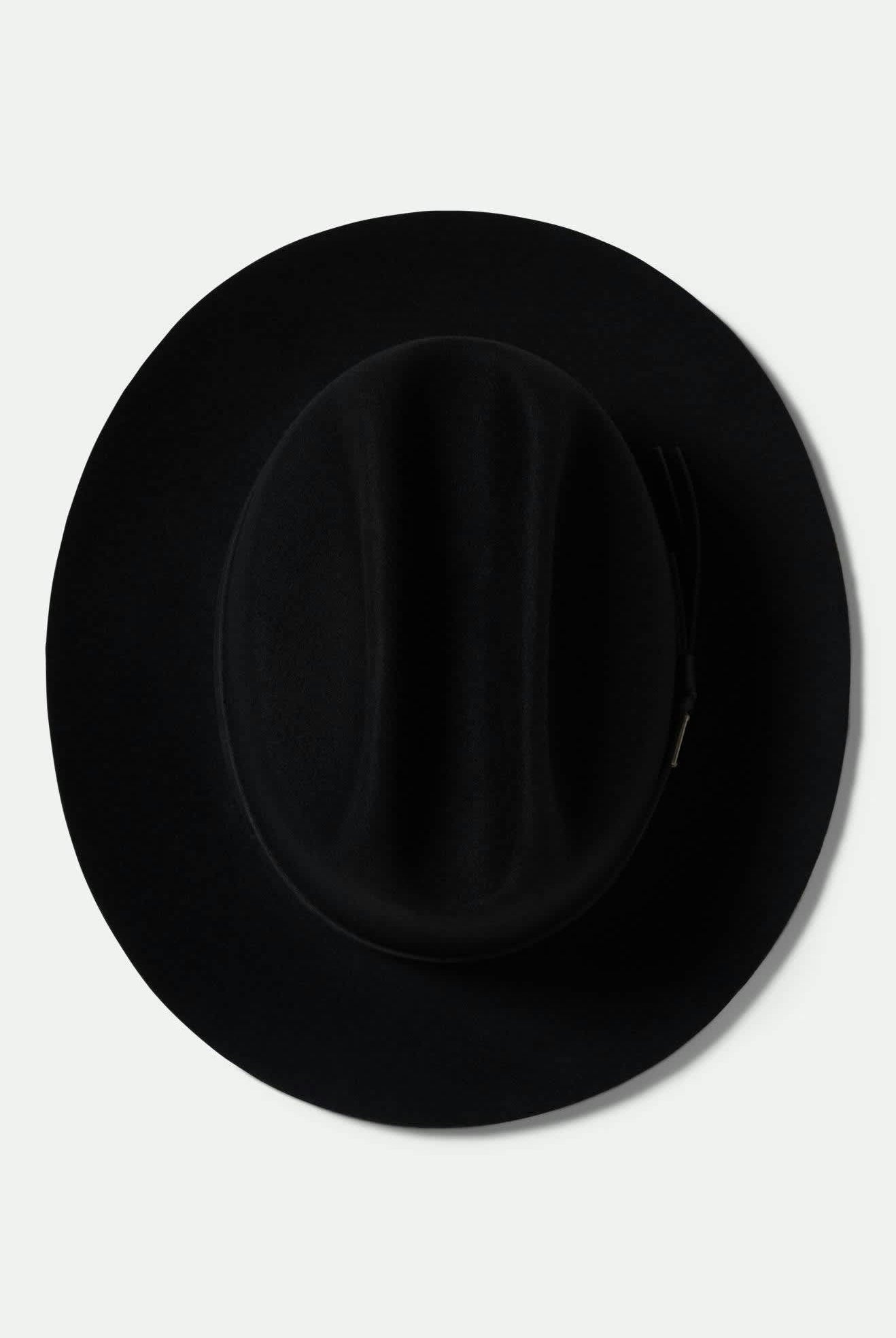Unisex Hitch Ranch Fedora in the color Black/Black - Additional Laydown image