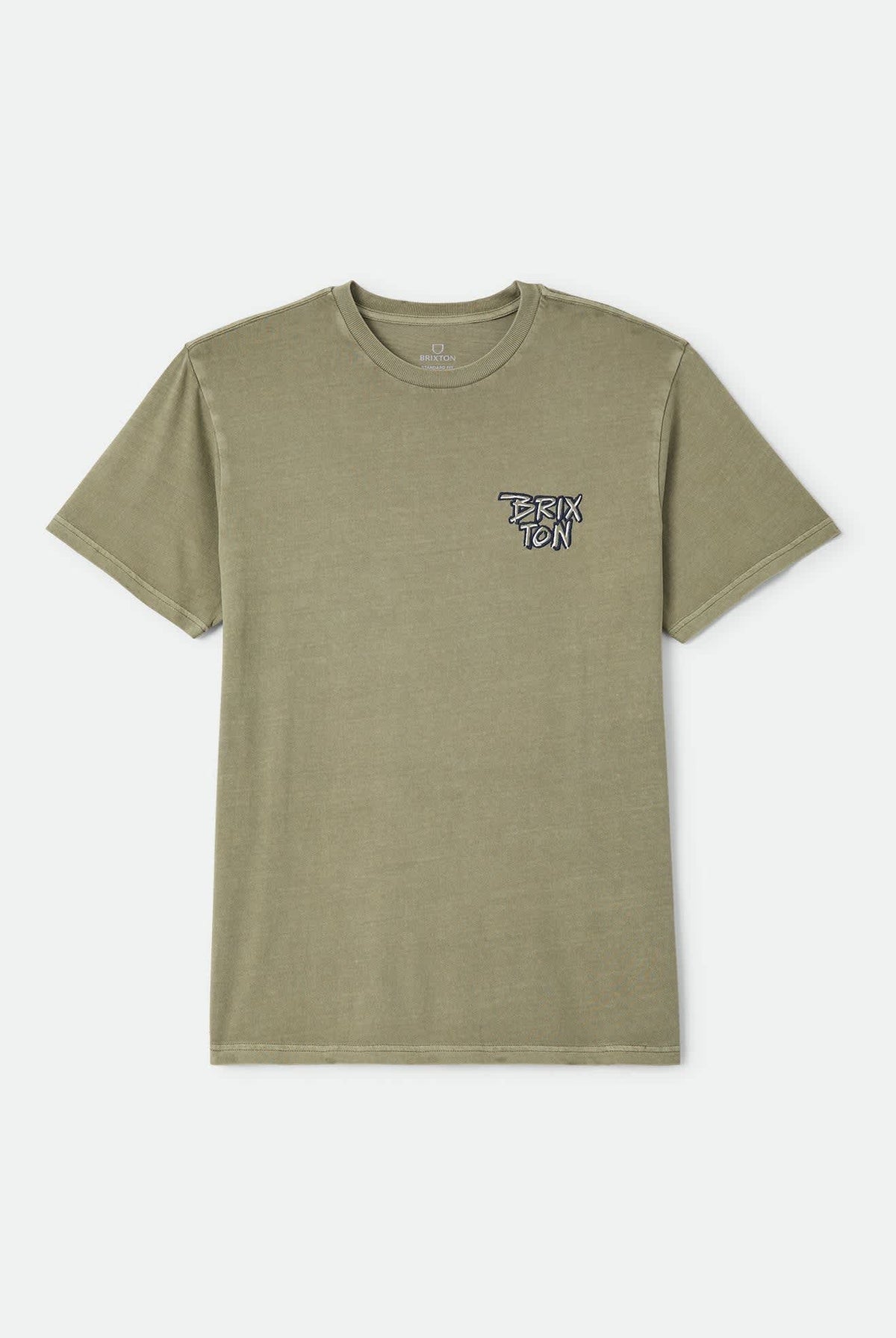 Men's Rockton Standard T-Shirt in the color Olive Surplus Worn Wash - Front Product Laydown Image