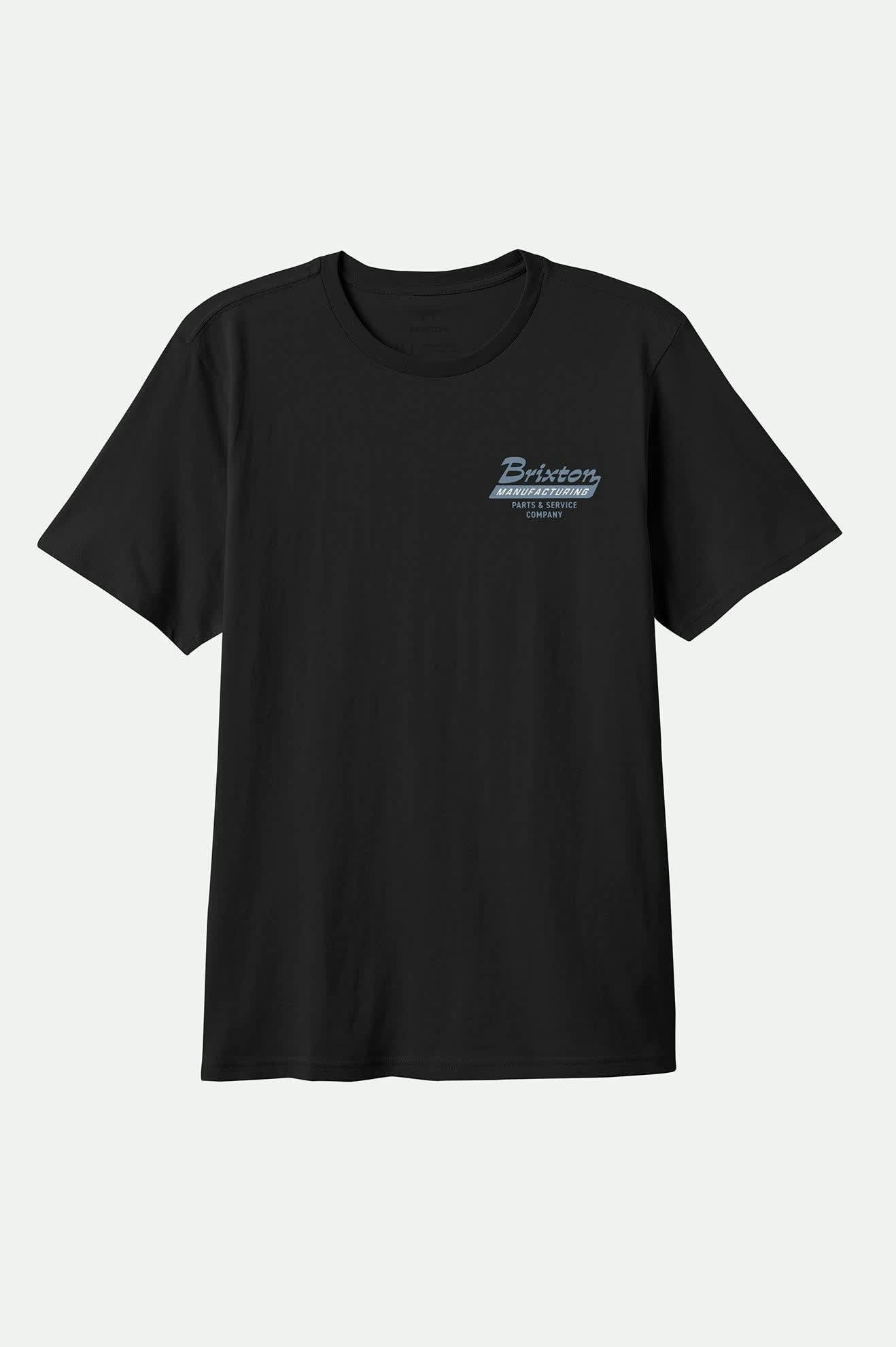 Men's Township S/S Tailored T-shirt in the color Black/Grey Blue - Front Product View