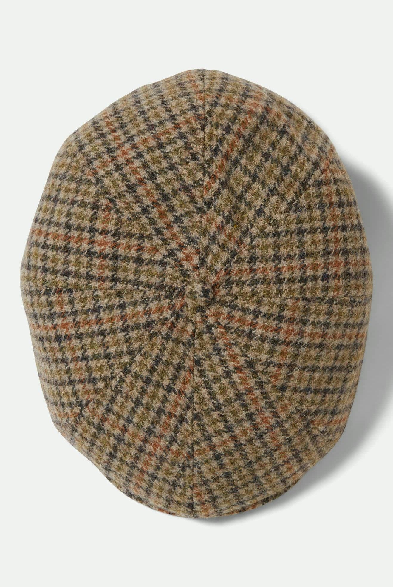 Unisex Brood Newsboy Cap in the color Oatmeal/Charcoal Houndstooth - Additional Laydown image