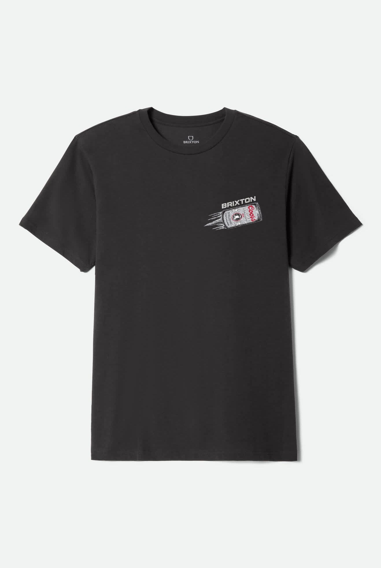 Men's Coors Light Silver Speed S/S Standard T-Shirt in the color Black - Front Product View