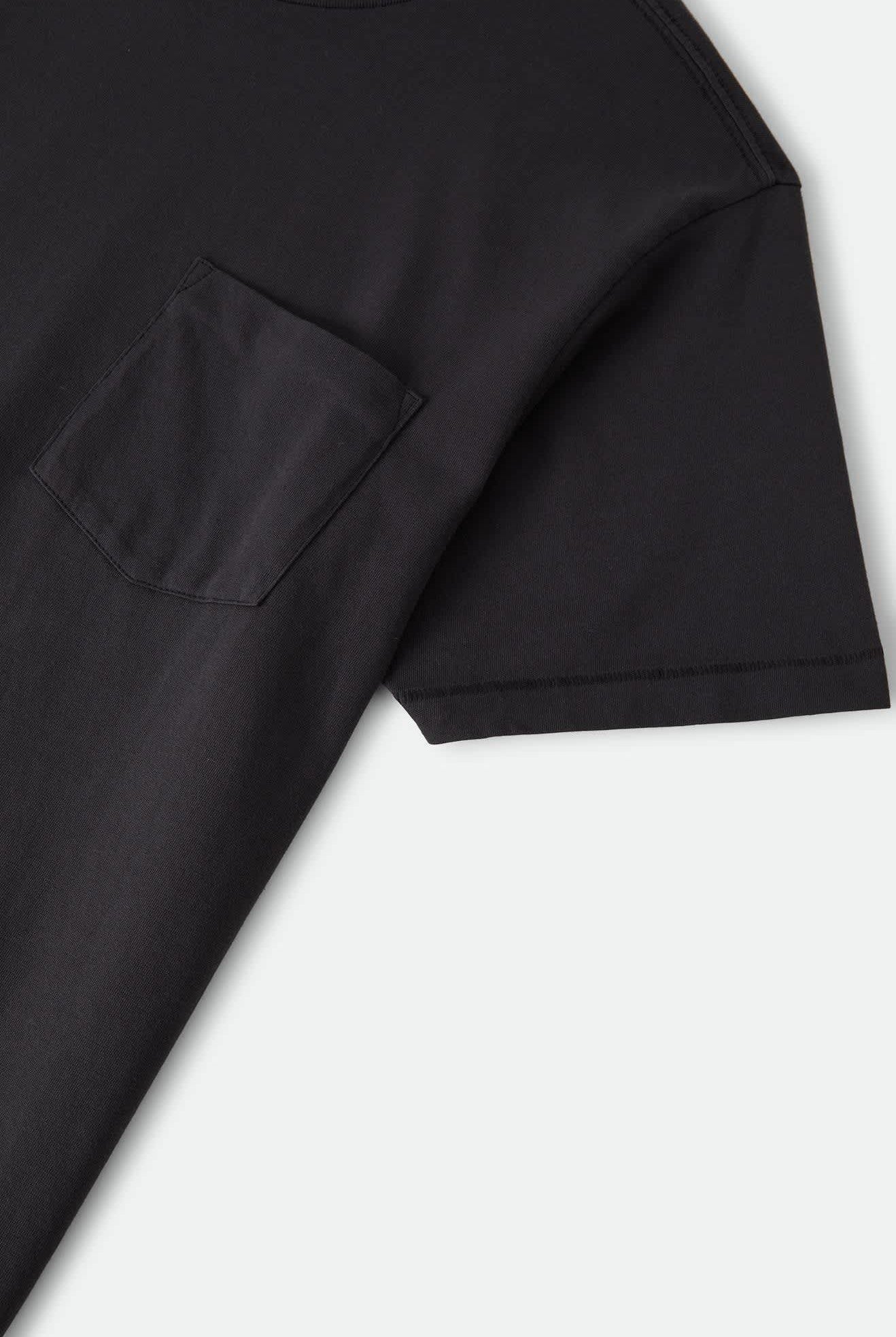 Men's Brixton Baseline Pocket T-Shirt in the color Black - Additional Laydown image