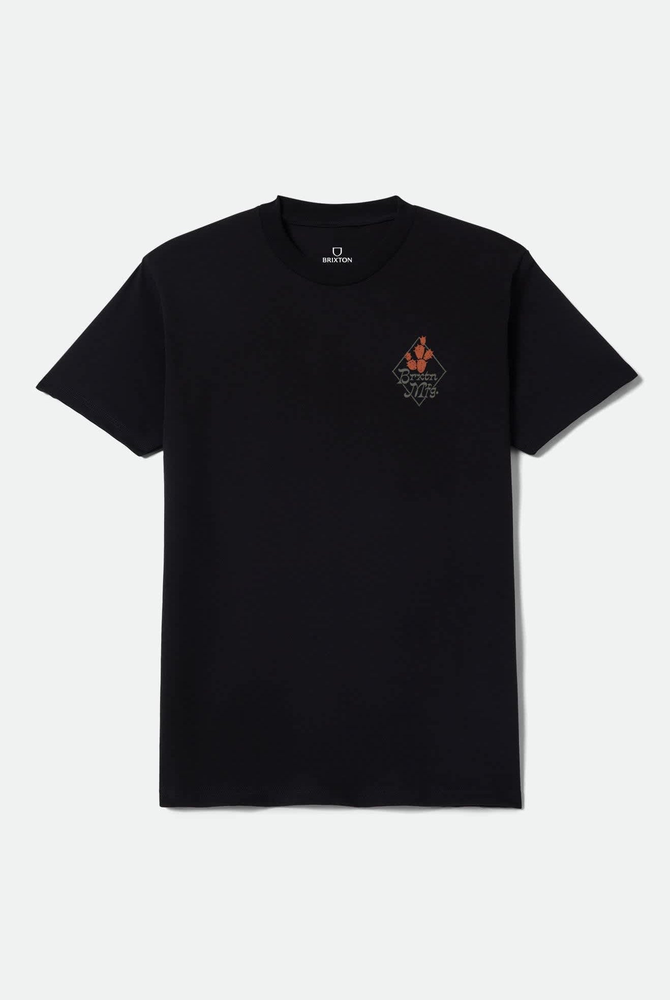 Men's Steady Standard T-Shirt in the color Black - Front Product Laydown Image