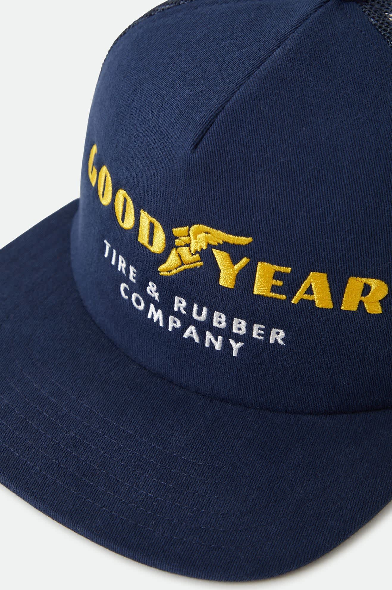 Unisex Goodyear Service Trucker Hat in the color Navy - Additional Laydown image