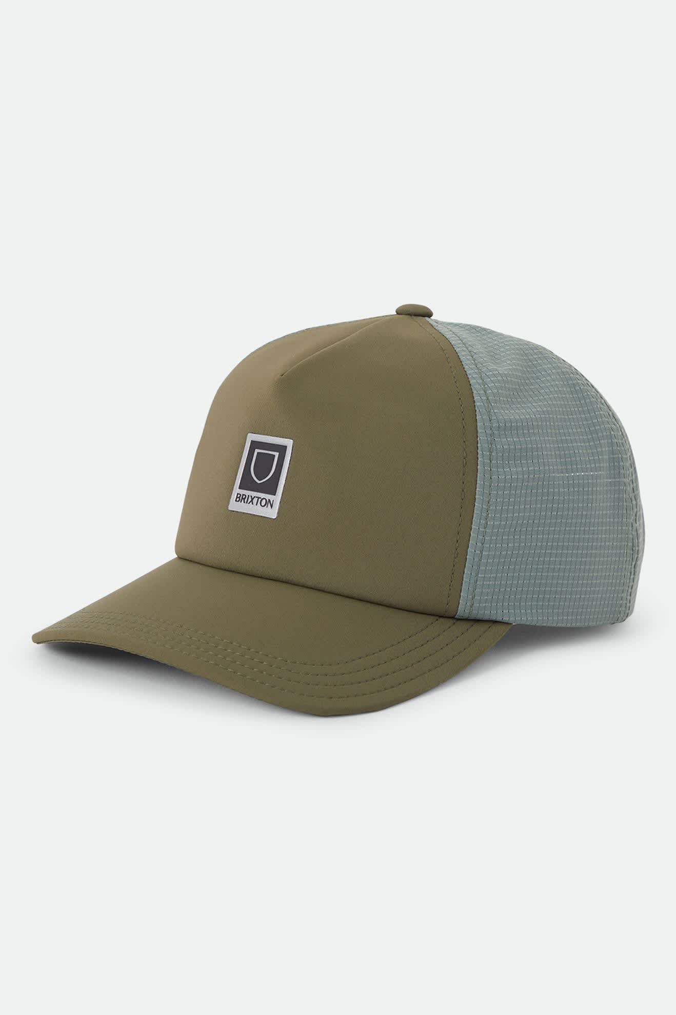 Unisex Beta Journey Adjustable Hat in the color Dark Olive - Front Product Laydown Image