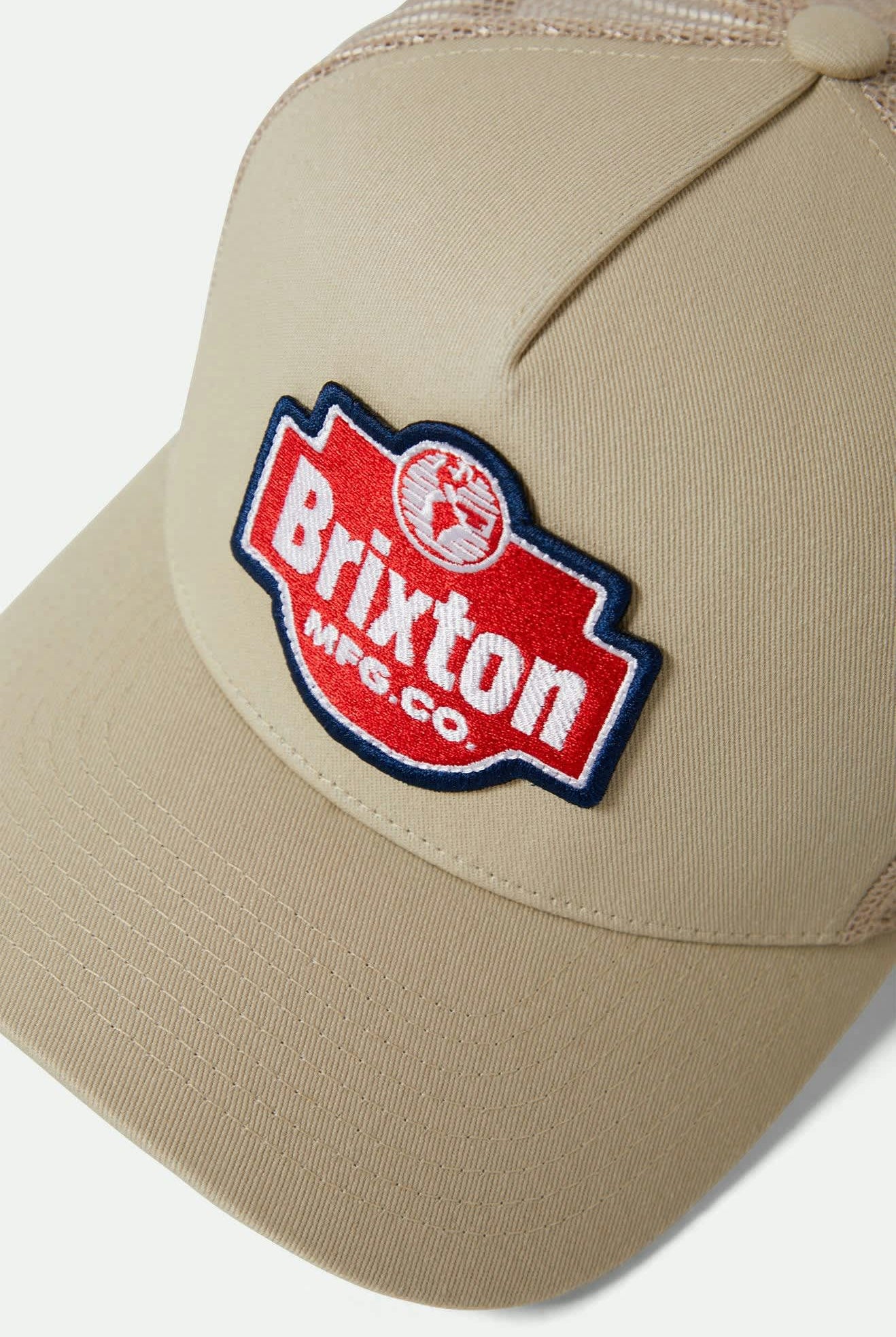 Unisex Genuine Quality Netplus Trucker Hat in the color Sand/Sand - Additional Laydown image