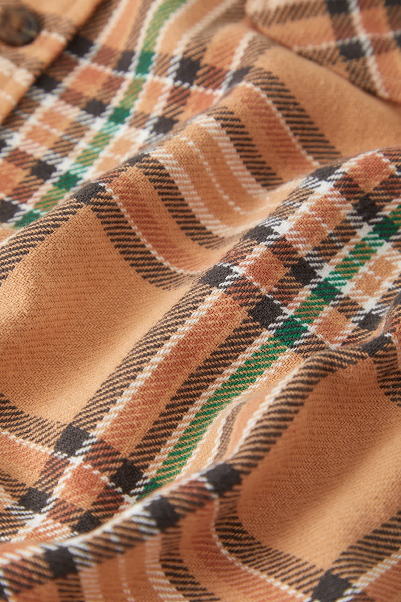 Men's Bowery Flannel in the color Khaki/Multi - Additional Laydown image