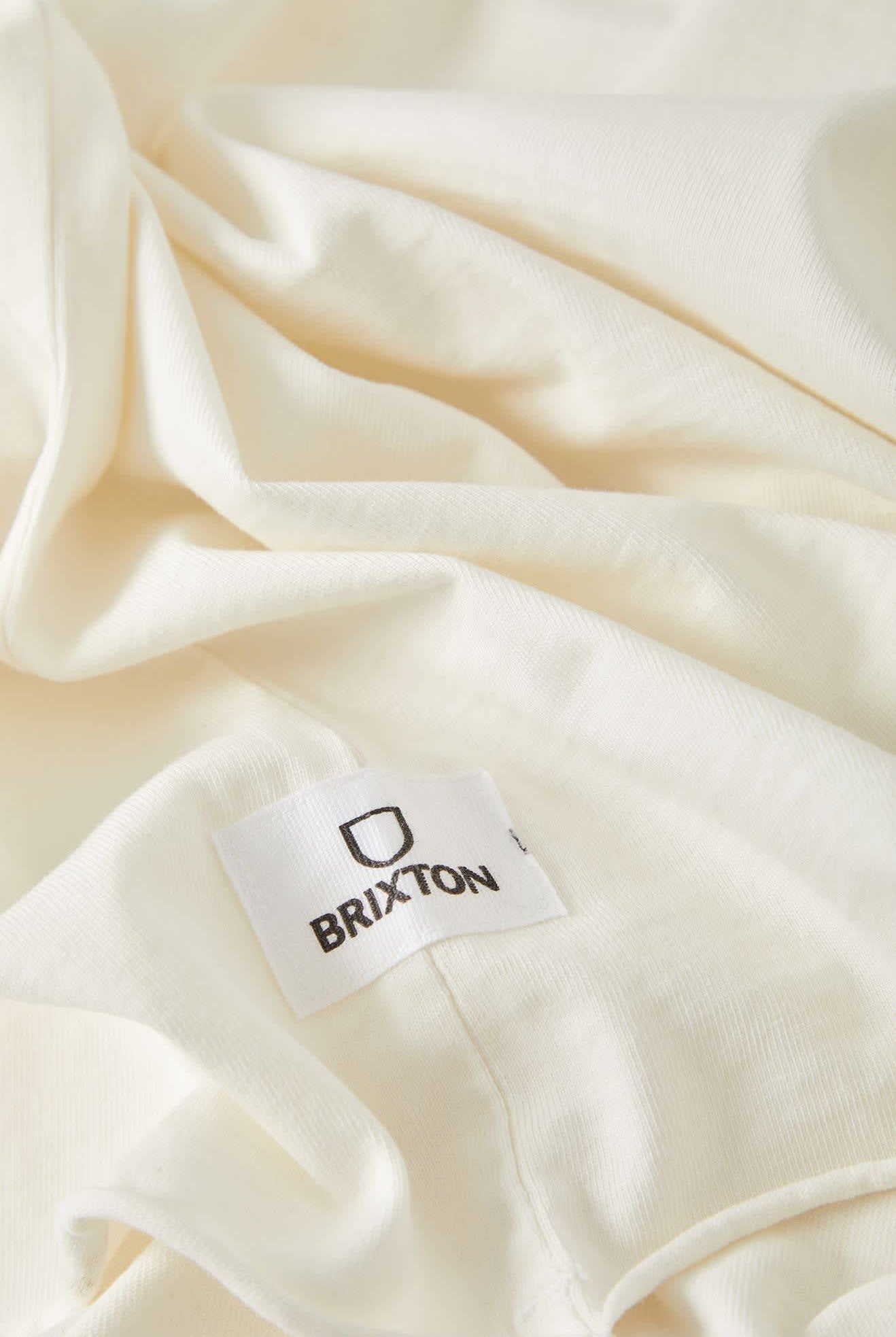Men's Brixton Baseline Relaxed T-Shirt in the color Off White Vintage Wash - Additional Laydown image