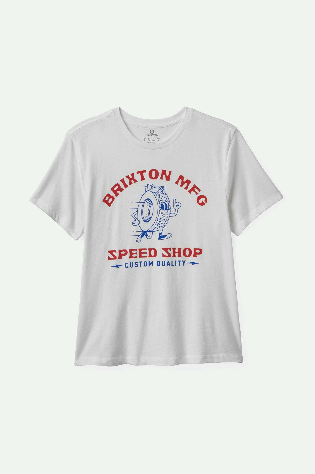 Brixton Women's Speed Shop Vintage Crew T-Shirt - White | Main