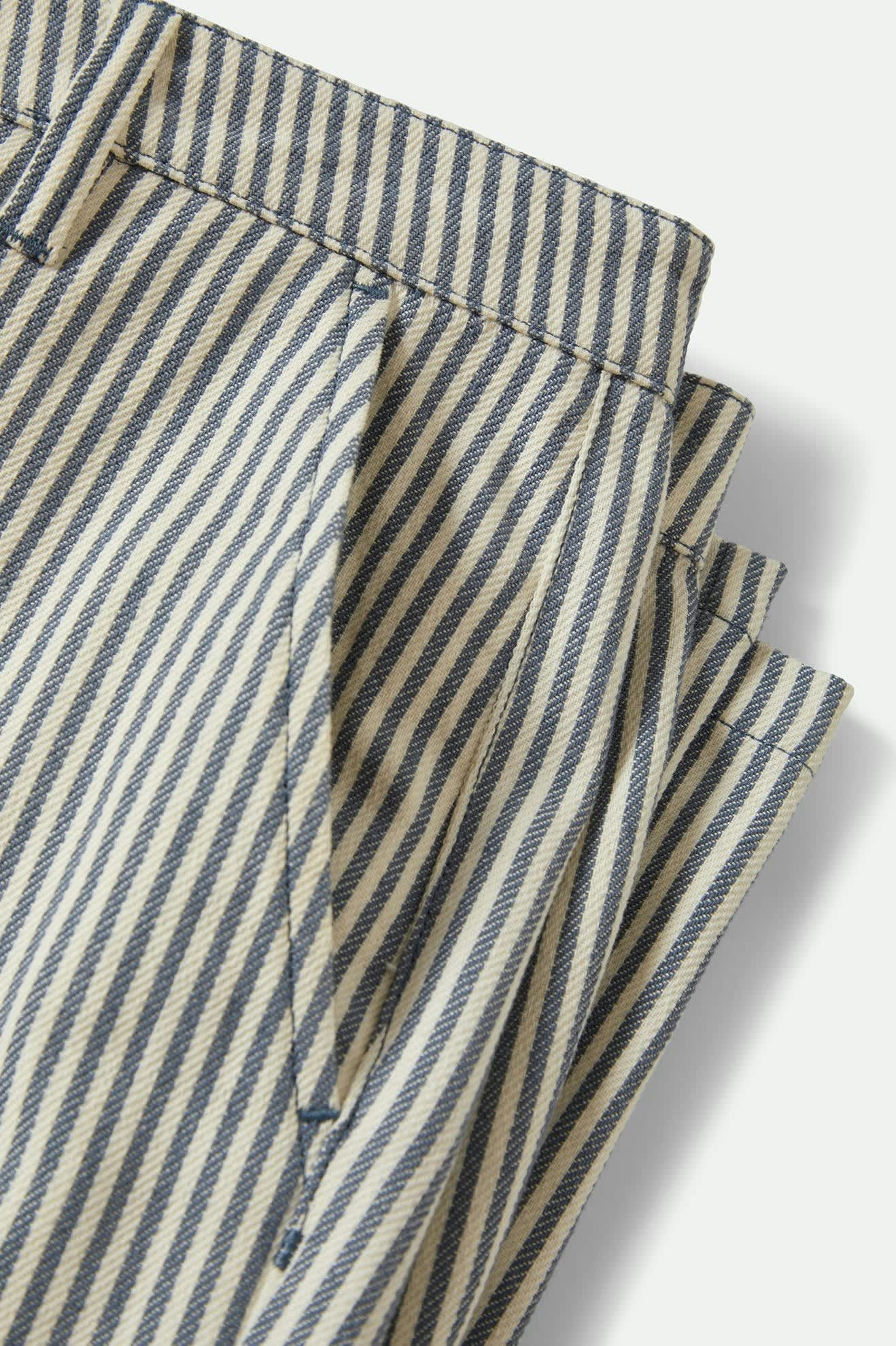 Women's Bedford Pant in the color Azure Blue Pinstripe - Additional Laydown image