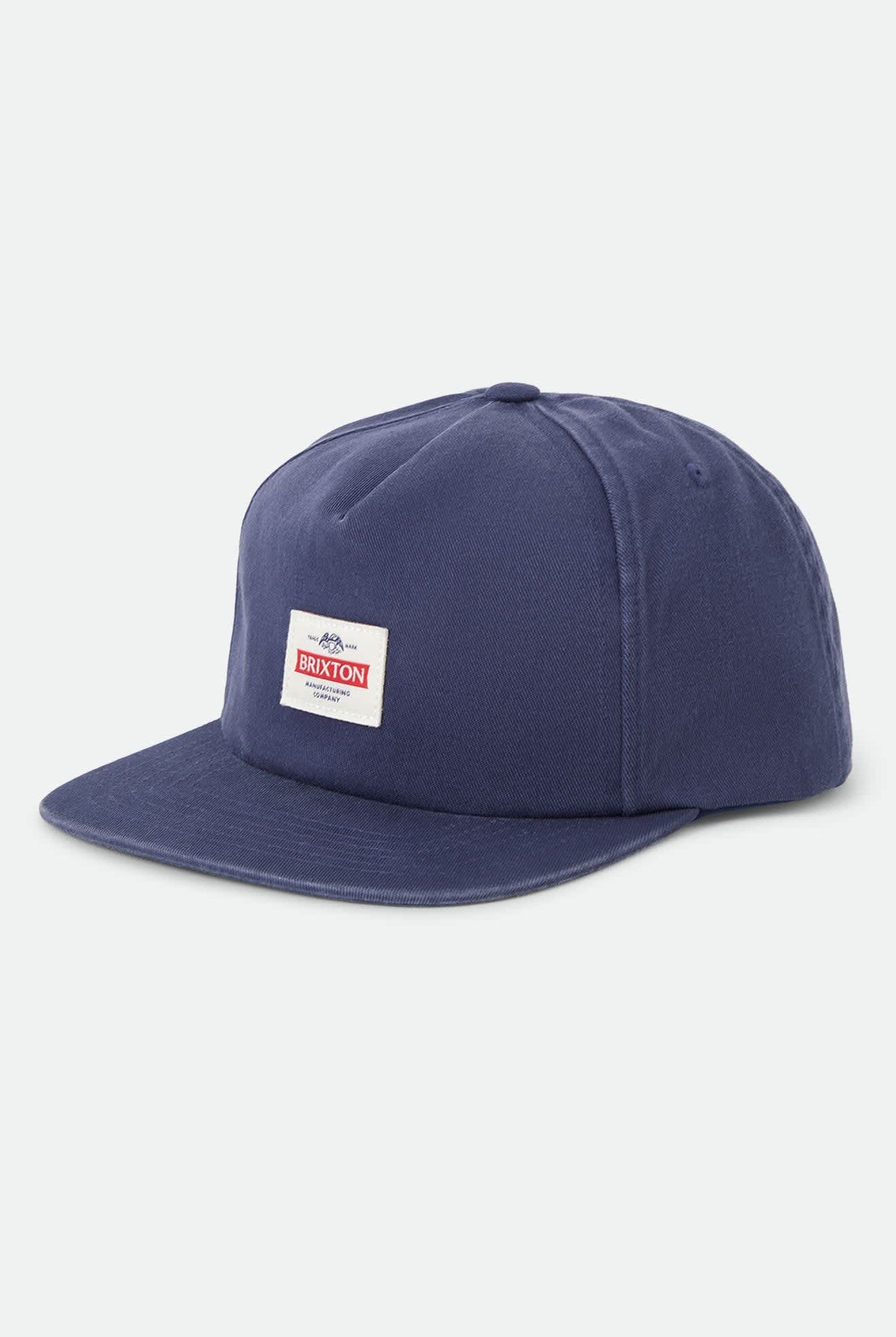 Unisex Trademark Adjustable Hat in the color Washed Navy - Front Product Laydown Image